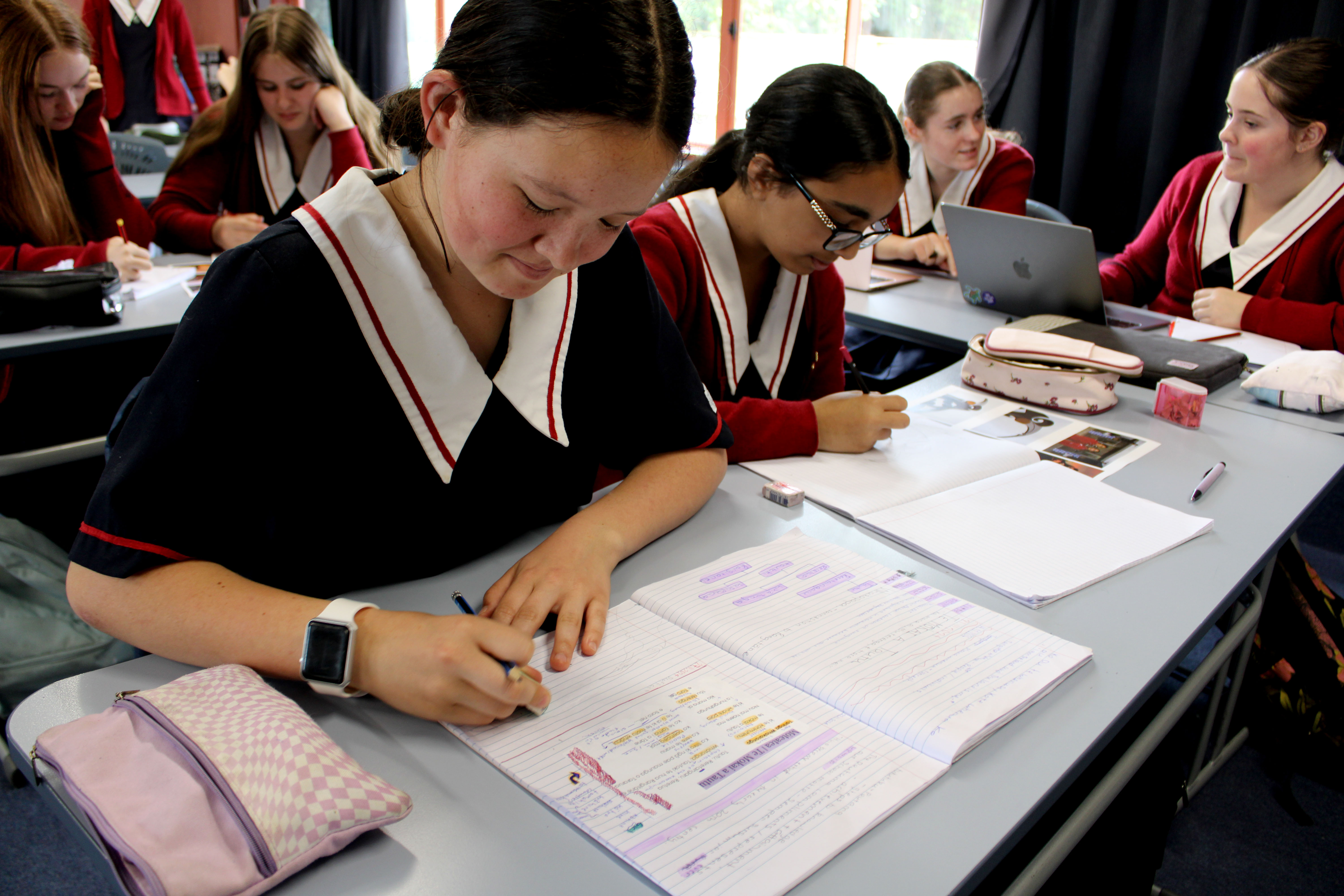 Students working at Palmerston North Girls' High School. Photo / Supplied
