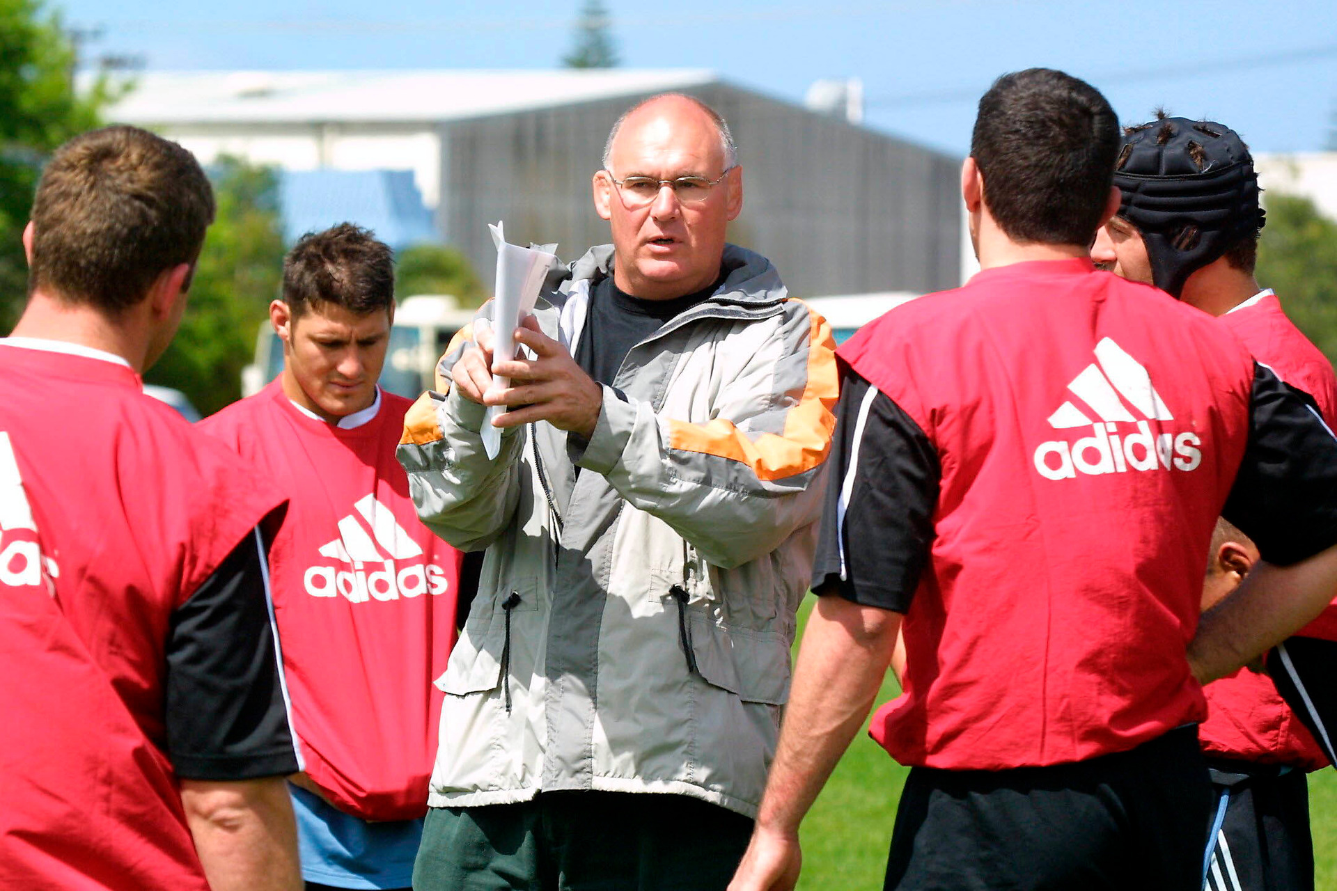 Andy Haden during an All Black training session in Takapuna in 2001. Photo / Photosport