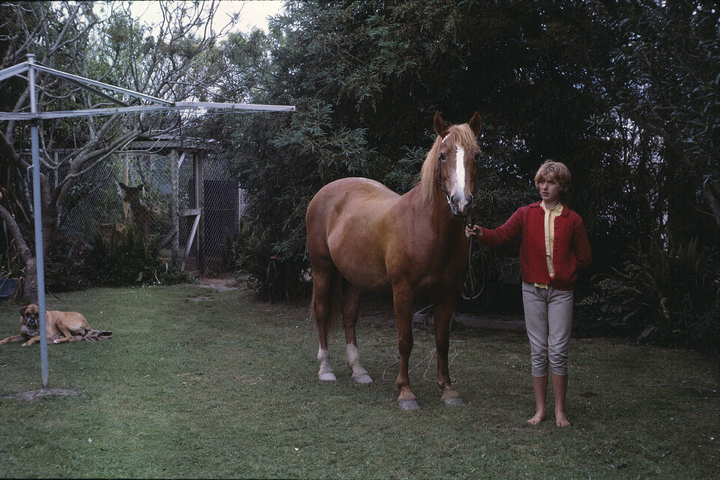 Julia Hartley-Moore with her horse Lassie. Photo / Supplied