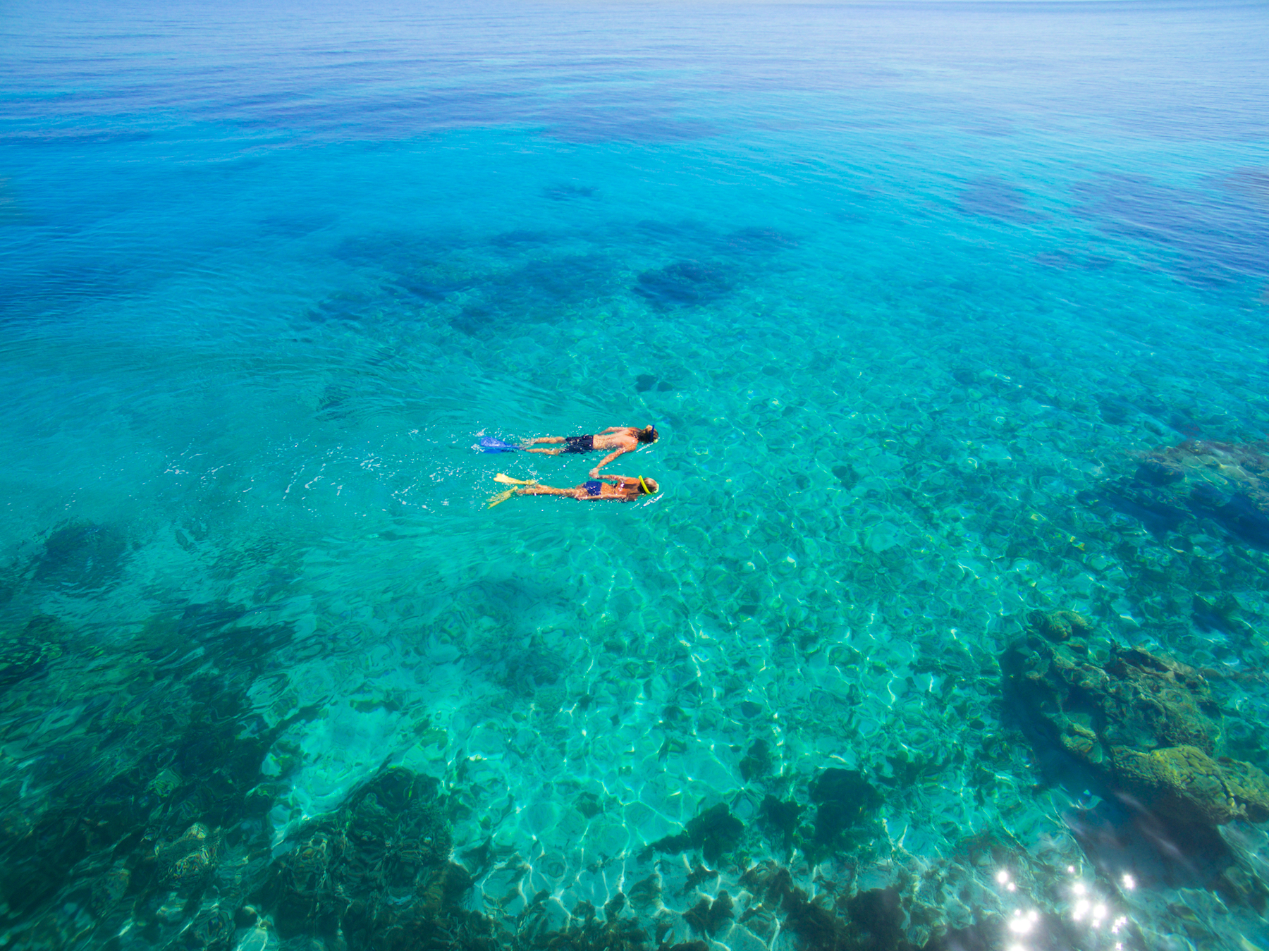 Vomo Island’s turquoise waters invite a day of exploring and snorkelling with your favourite person.