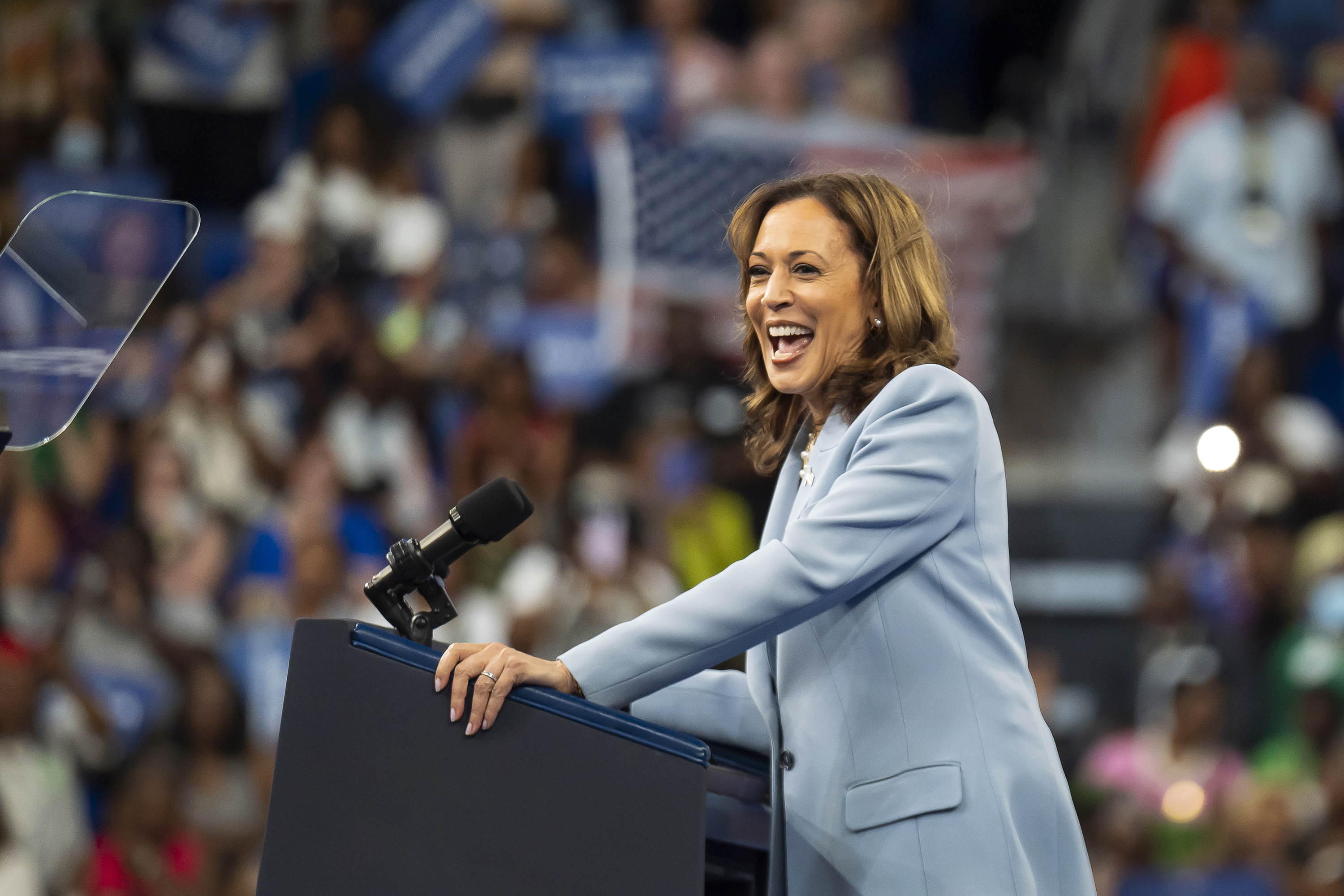Vice President Kamala Harris at a campaign rally in Atlanta on July 30, 2024. Photo / Nicole Craine, The New York Times