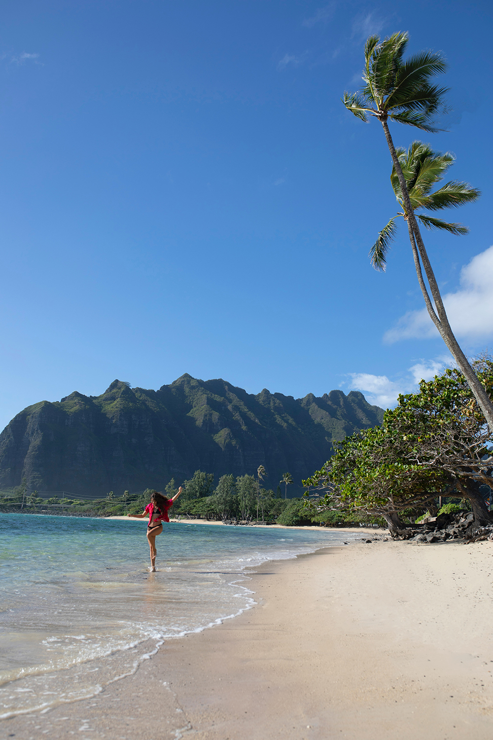 Shooting the Salasai campaign on location at Ka’a’awa Beach. Photo / Supplied