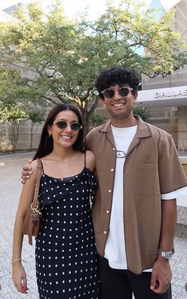 Sarah Hughes and Rachin Ravindra in Dallas last year.