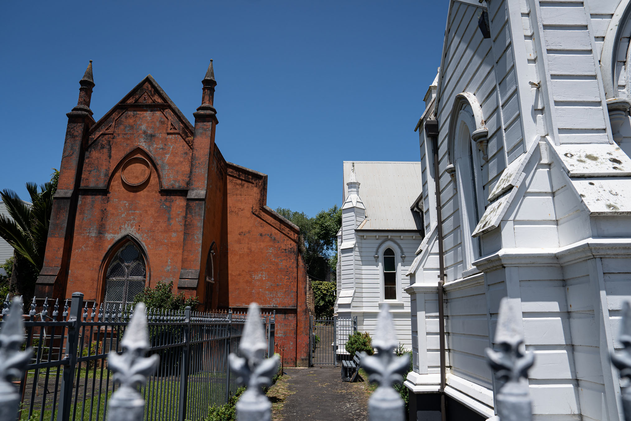 Waitemata Local Board member and heritage expert Allan Matson wants the Auckland Council to review its decision to remove the red brick Knox Church hall from the heritage schedule. Photo / Cameron Pitney