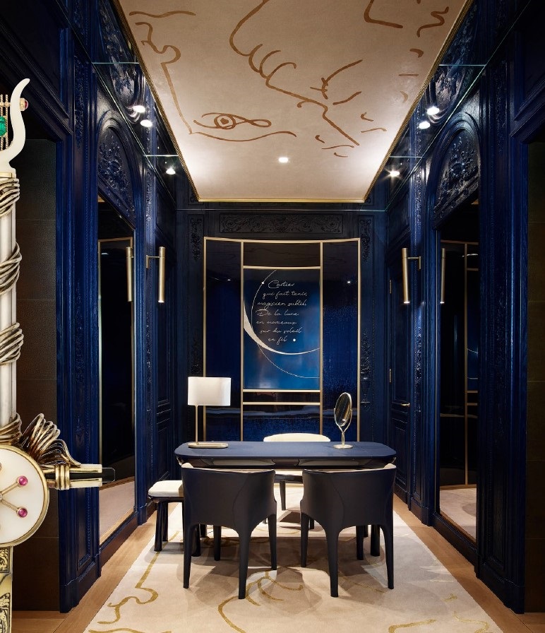 The dramatic Jean Cocteau salon. Photo / Supplied