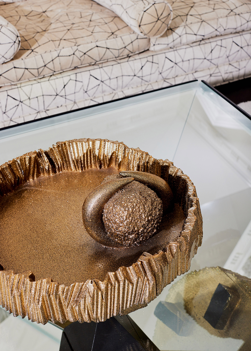 A sculptural bowl by Brecht Wright Gander in the home of Kelly Wearstler. Photo / Jennelle Fong, The New York Times