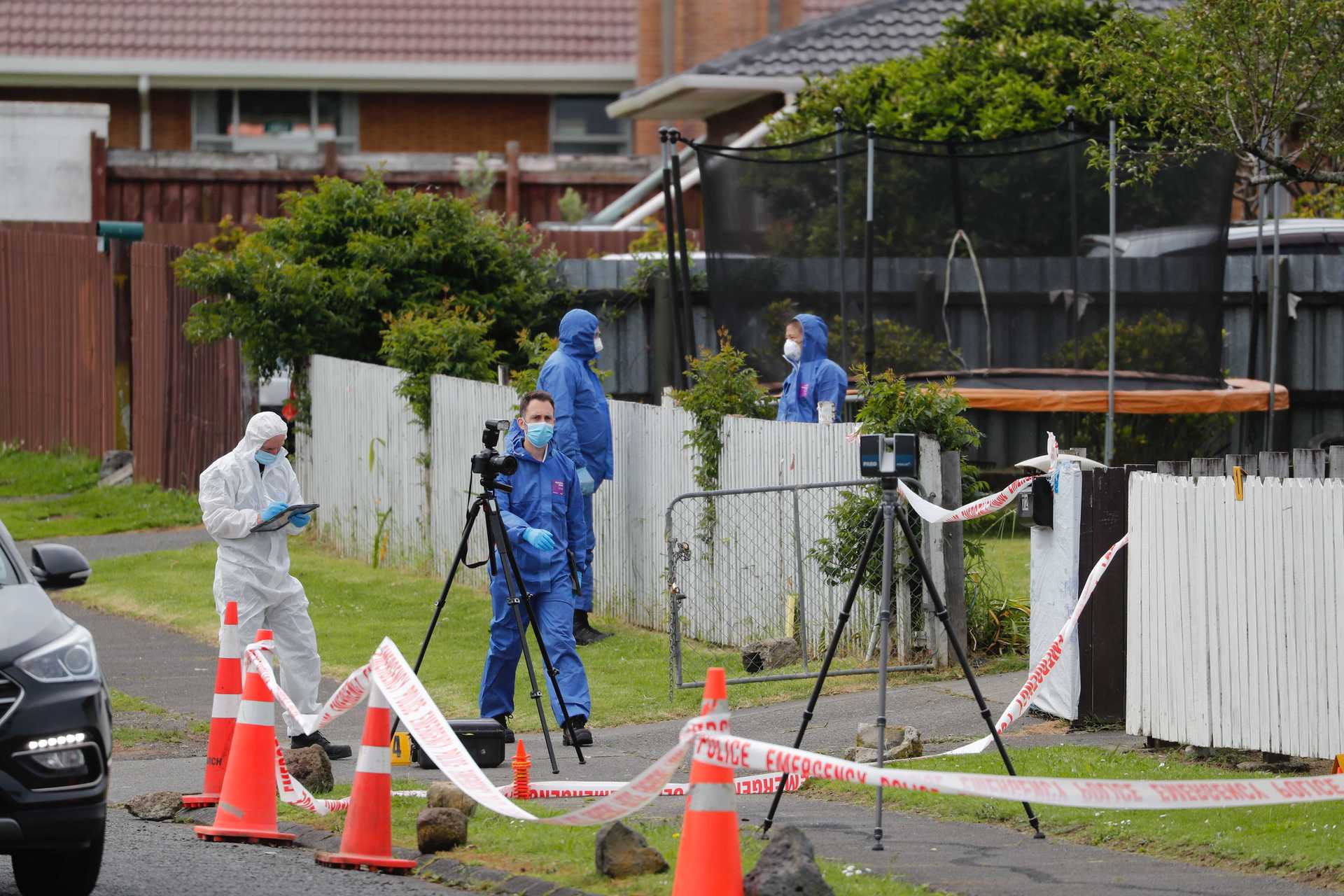 A scene examination was carried out after a shooting on Yates Rd in Māngere East involving a family. Photo / Dean Purcell
