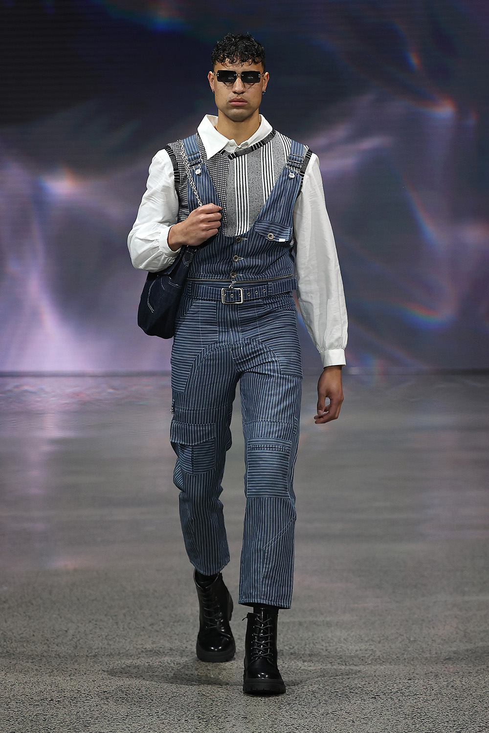 Josh Bognar (Josh Jozsef), whose graduate collection showed on the Massey University runway at Kahuria: New Zealand Fashion Week 2023 earlier this year, is among the designers shortlisted for the Mindful Fashion Circular Design Awards. Photo / Getty Images