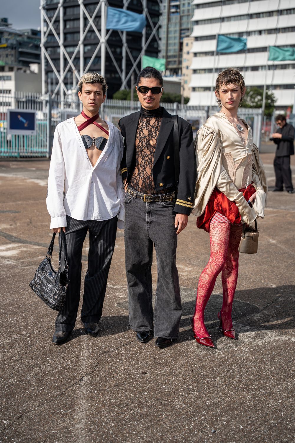 Alejandro, Jacob and Venus. Venus wears vintage Crutsal. Photo / Alyse Wright 
