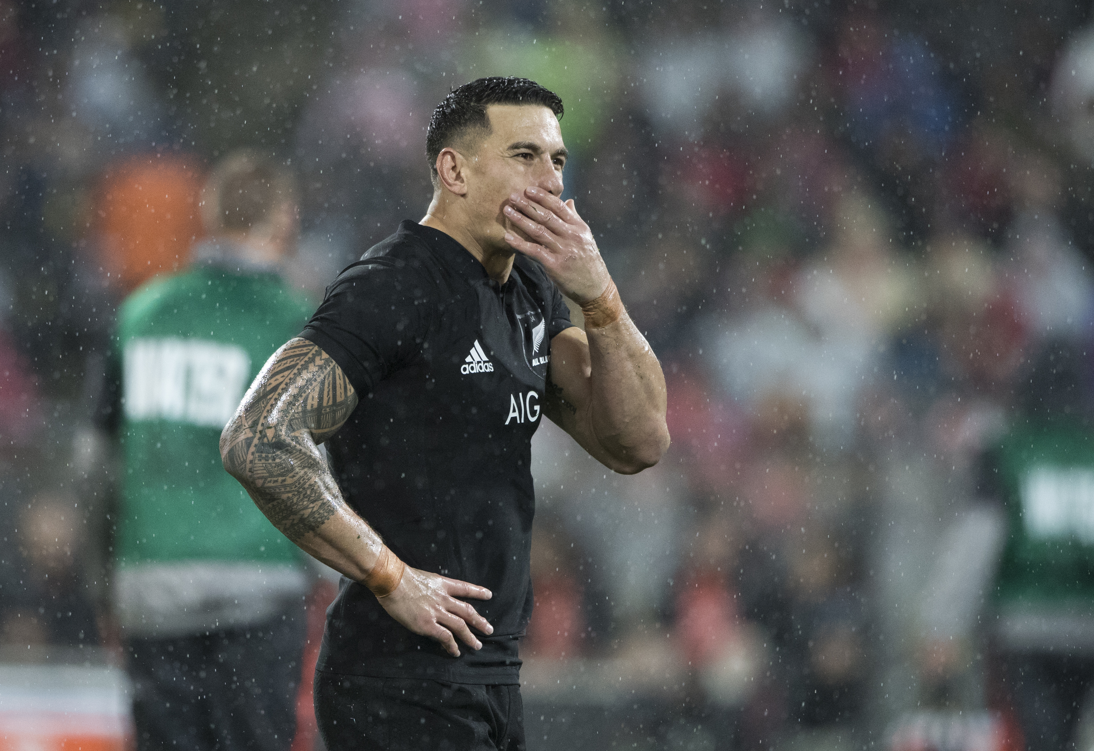 All Blacks mid-field back Sonny Bill Williams after his red card tackle. Photo / Brett Phibbs