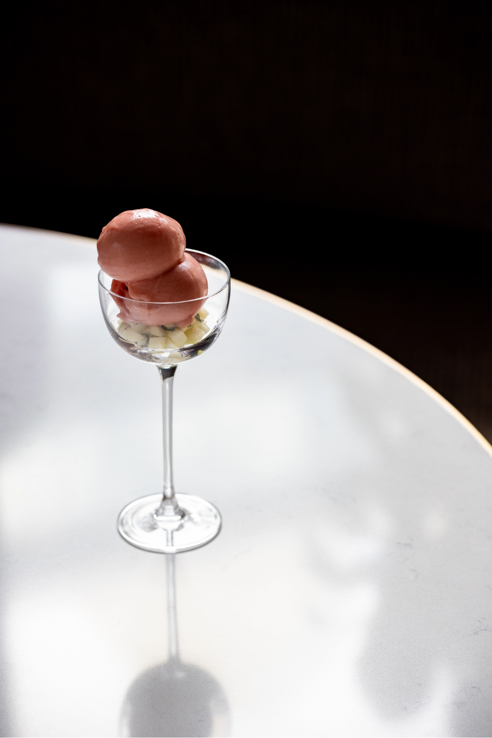 Jesse ended the meal with sorbet. Photo / Babiche Martens