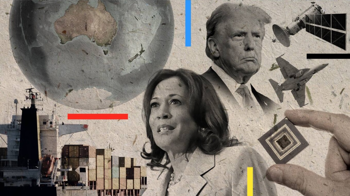 Kamala Harris and Donald Trump. Graphic / Getty Images, 123RF, Herald montage