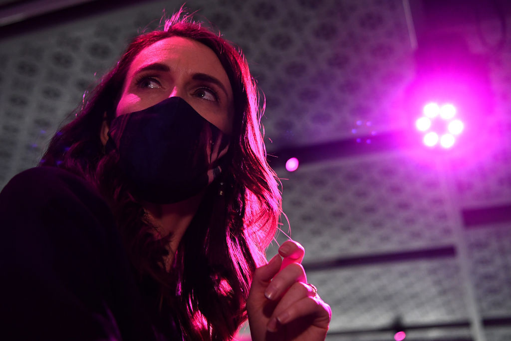 Jacinda Ardern visiting inMusic earlier this month. The company's Auckland-based operation has a staff of 60 and is hiring another 10. Photo / Getty Images
