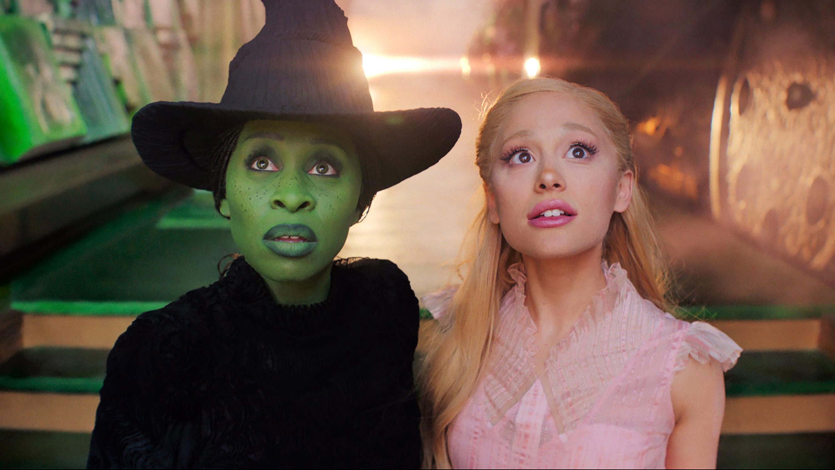 Cynthia Erivo as Elphaba and Ariana Grande as Glinda in Wicked: Part I. Photo / Universal Pictures