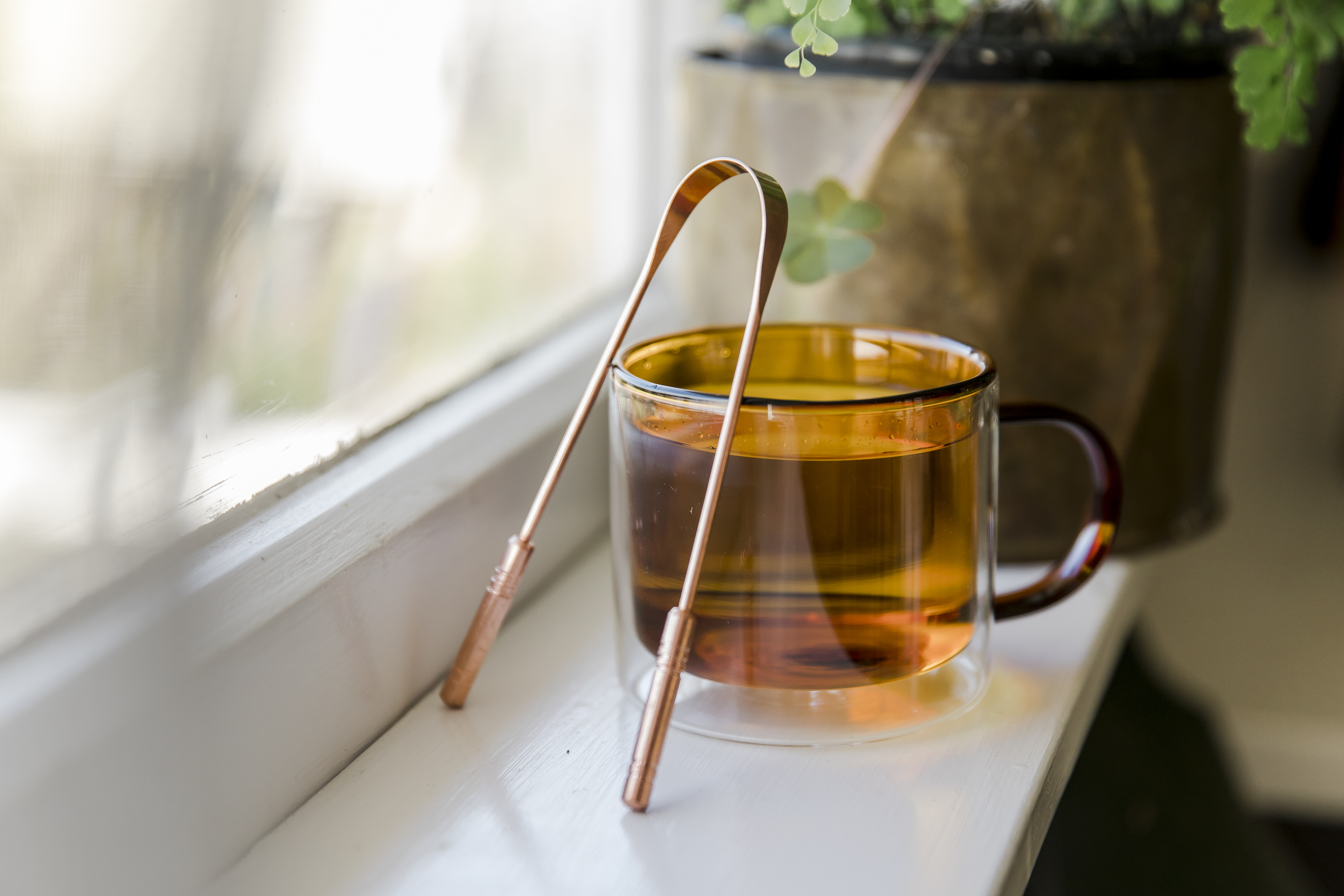 Copper tongue scraper. Photo / Supplied