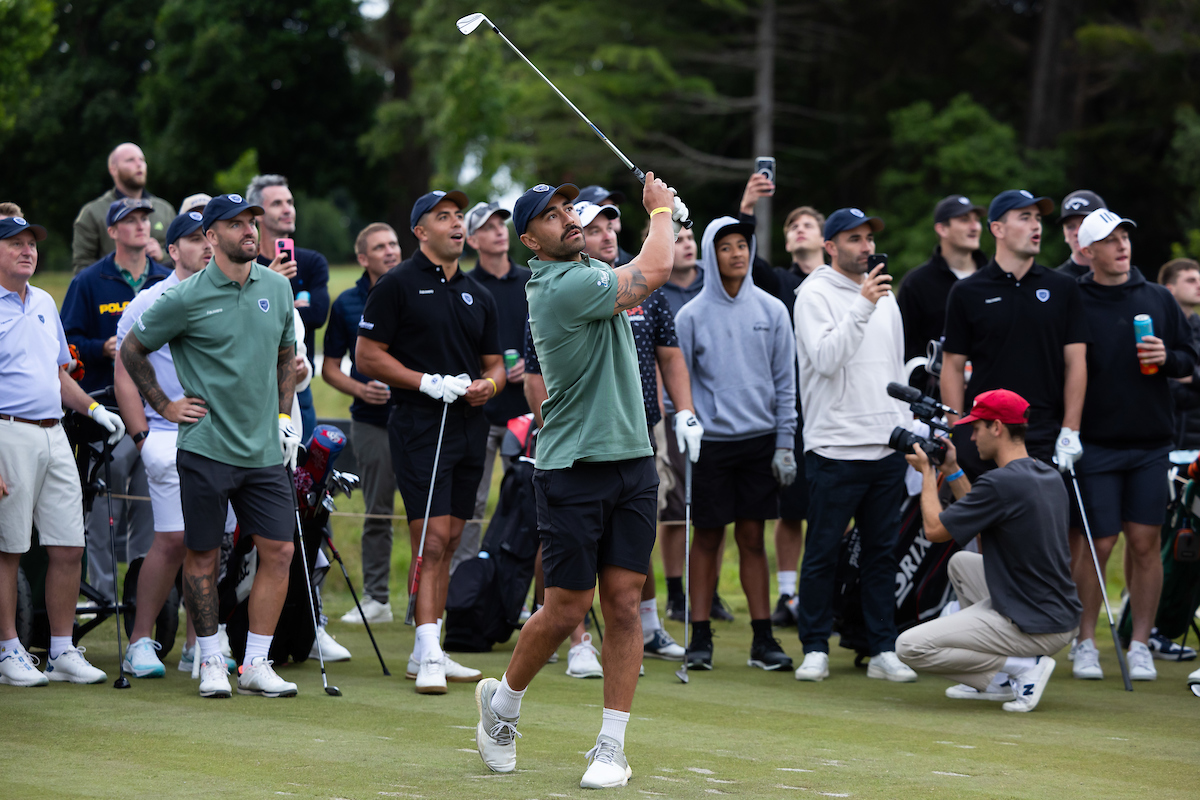 Warriors halfback Shaun Johnson during the Chasing the Fox golf event at Royal Auckland and Grange Golf Club. Photo / Photosport