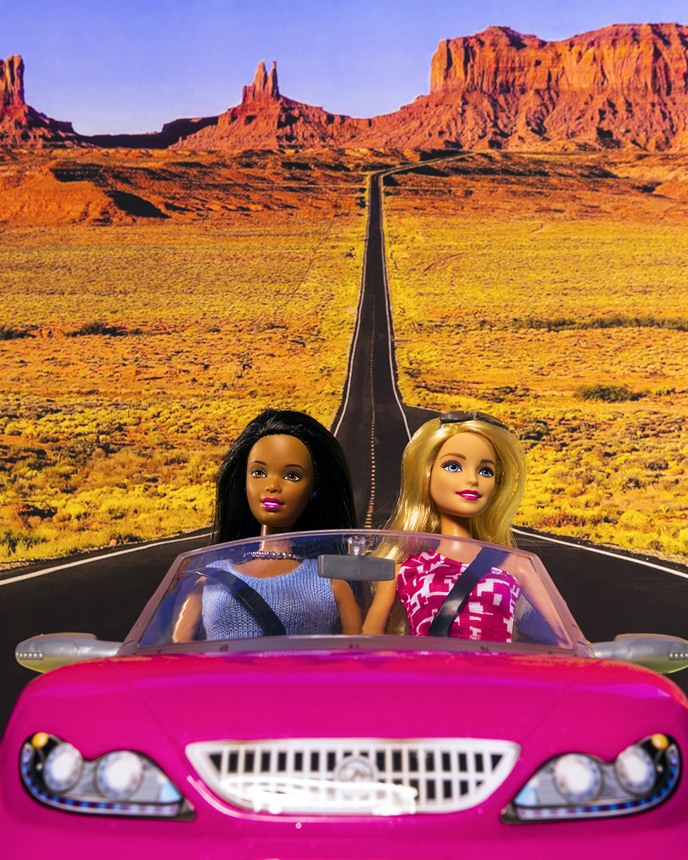 Barbie’s taste for the finer things extends well beyond fashion. Her car collection — sports cars, Jeeps, even a camper — as well as the various shades of pink that it comes in, is proof. Photo / Elizabeth Renstrom, The New York Times