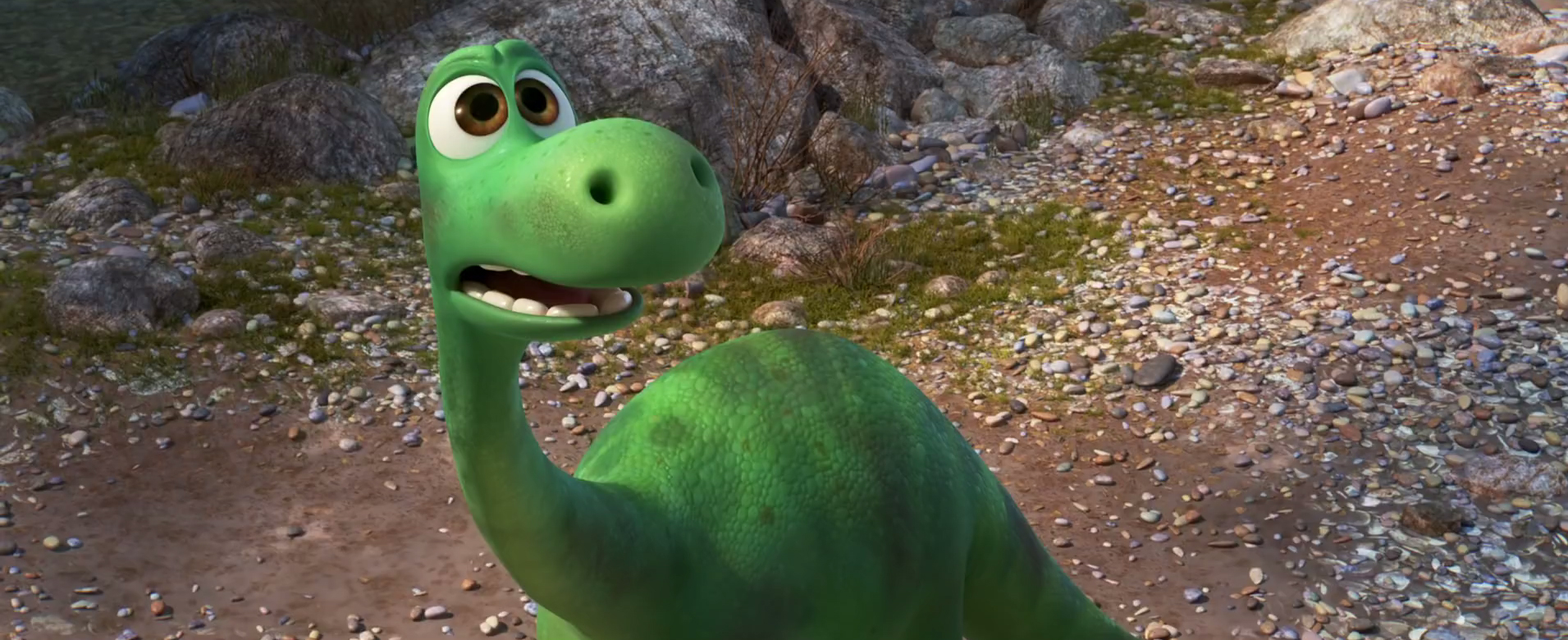 Arlo, voiced by Raymond Ochoa, in a scene from The Good Dinosaur.
