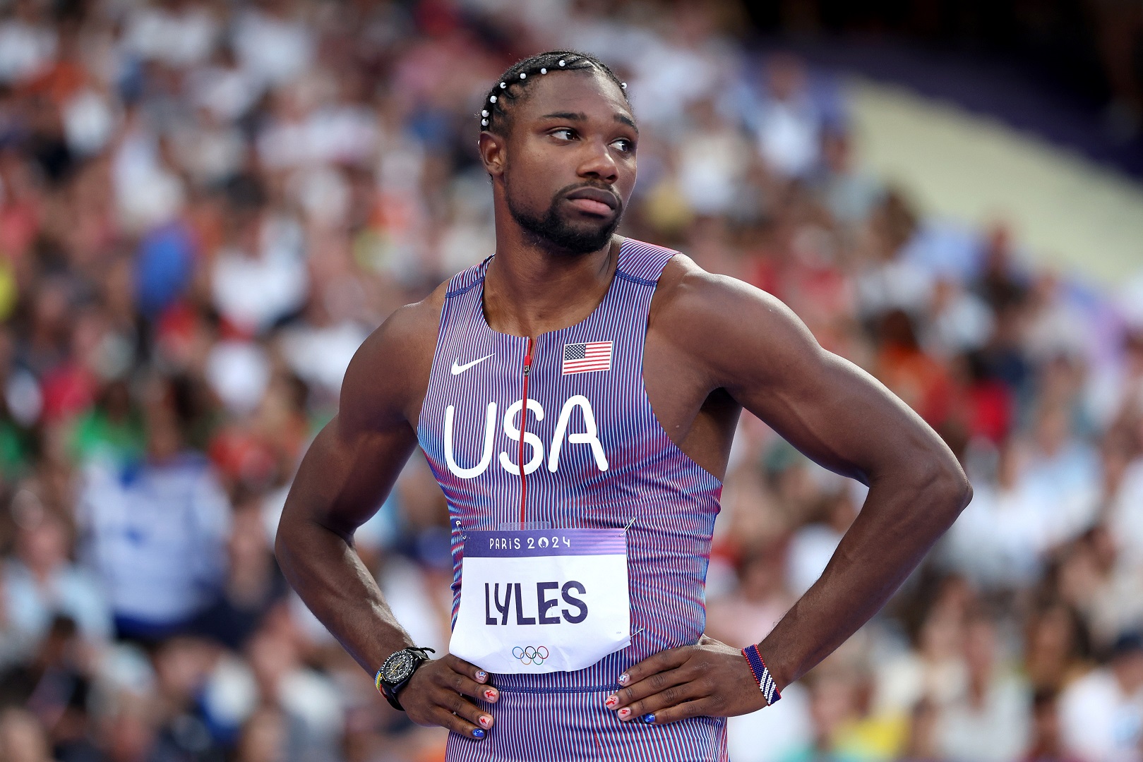 Olympian Noah Lyles set his sights not on more titles and records but on a more fashion-oriented goal. Photo / Getty Images
