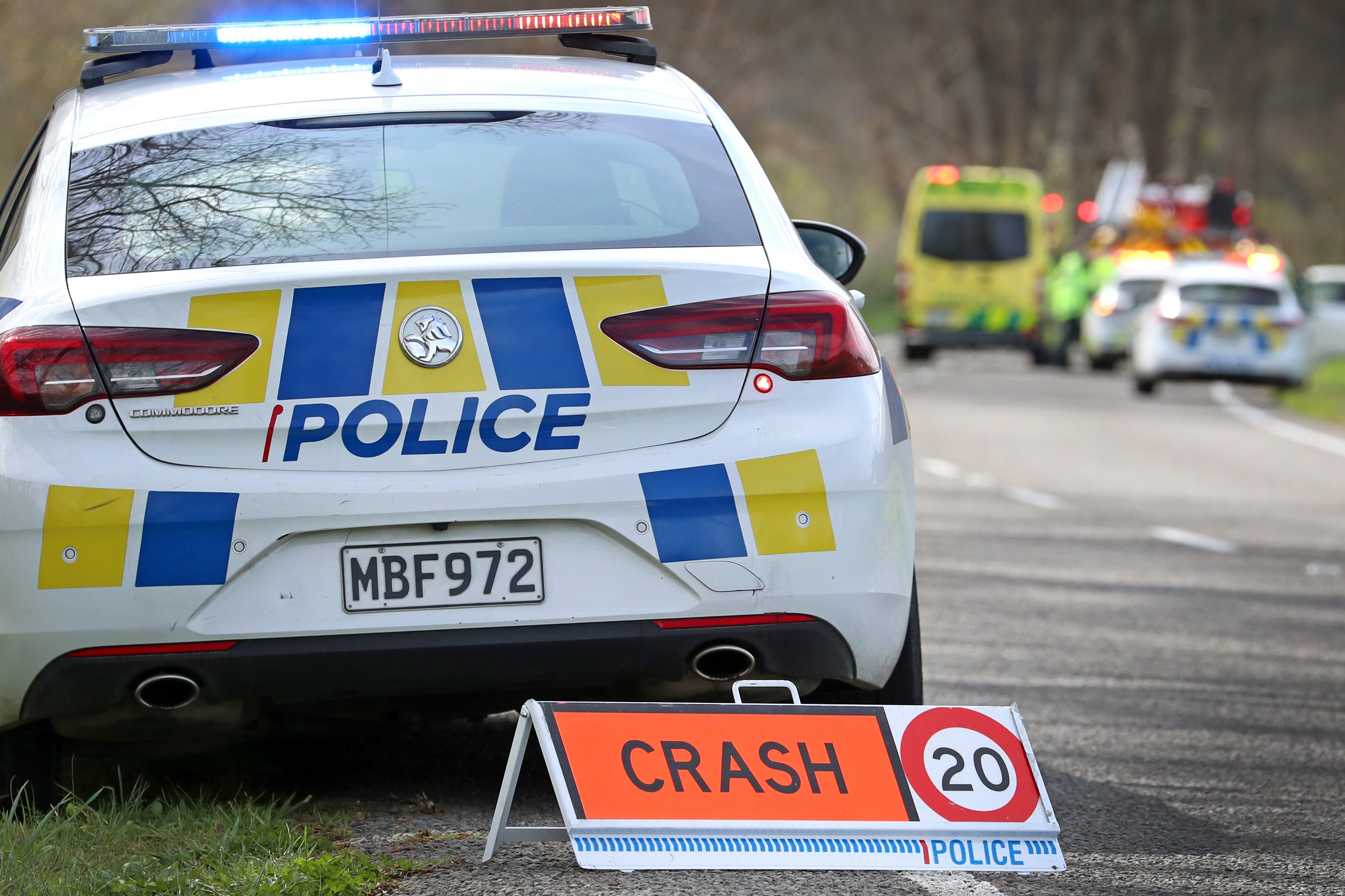 A person heading southbound on Paparoa-Oakleigh Road has died after his car hit a tree.