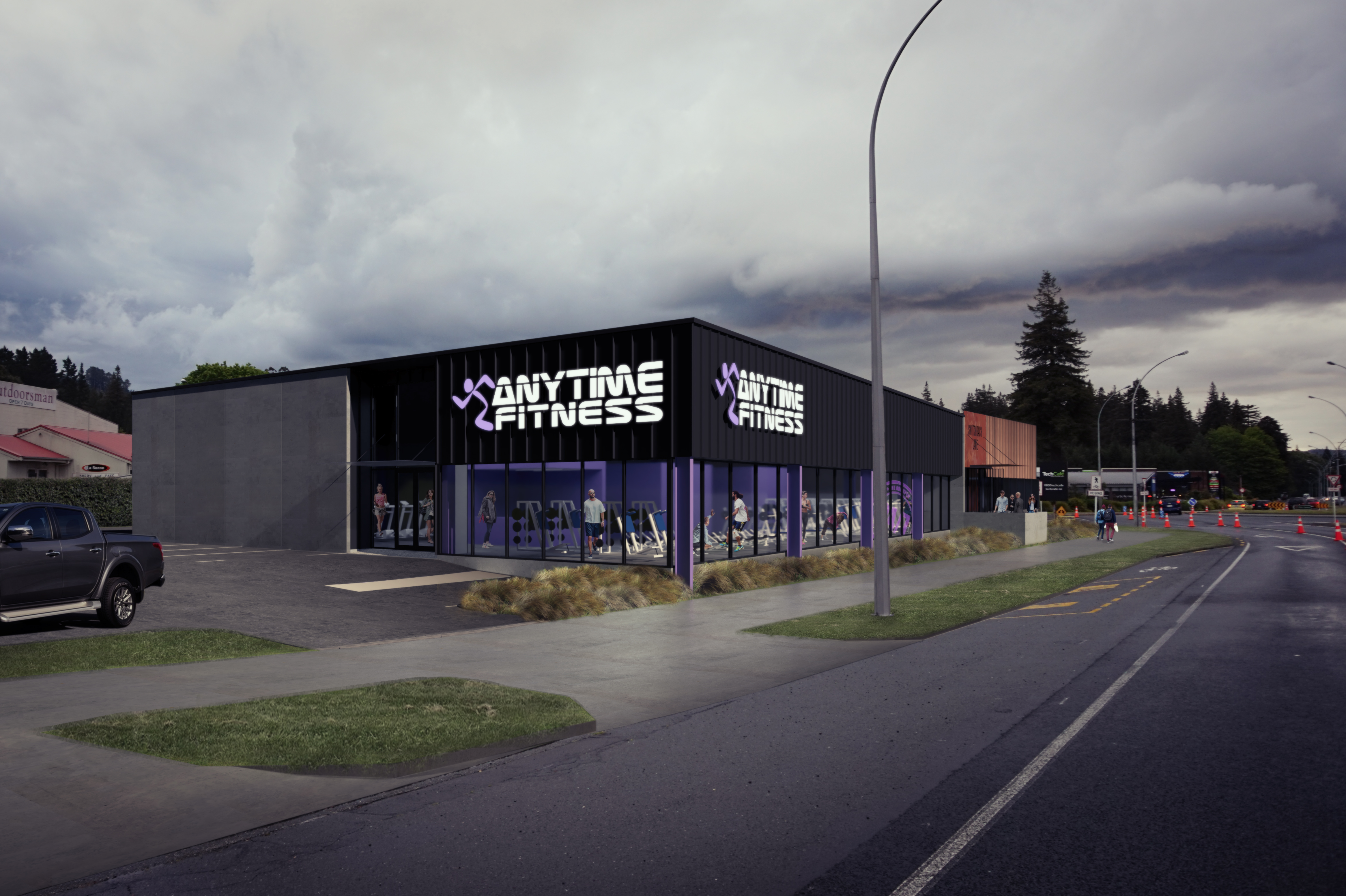 Anytime fitness will move from the Redwood Centre to this new site. Artist's impression/supplied
