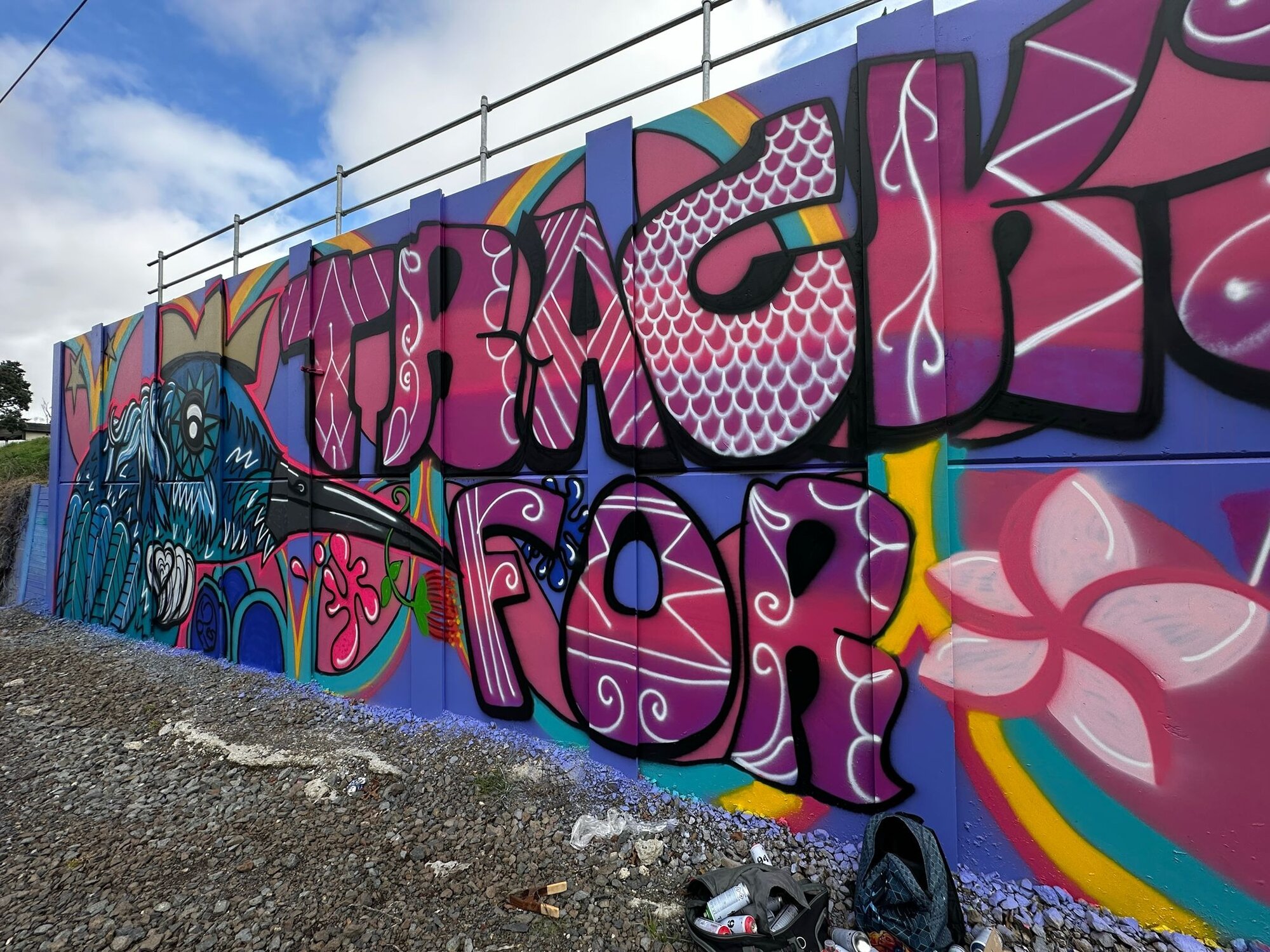  New art by Lucia Laubscher on the Auckland rail network. Photo / KiwiRail