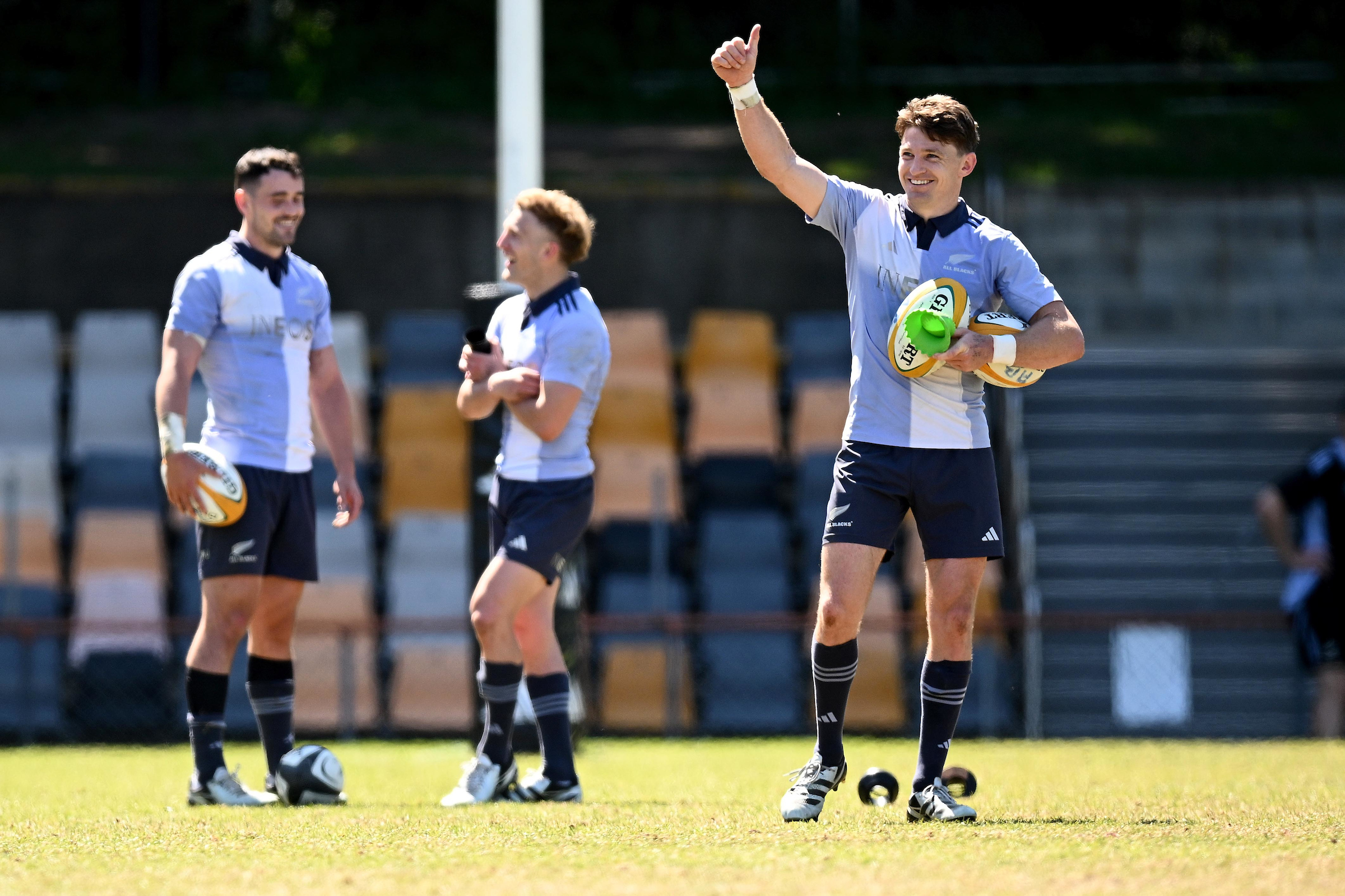 Beauden Barrett during a New Zealand All Blacks training session at Leichhardt Oval last week. Photo / Photosport