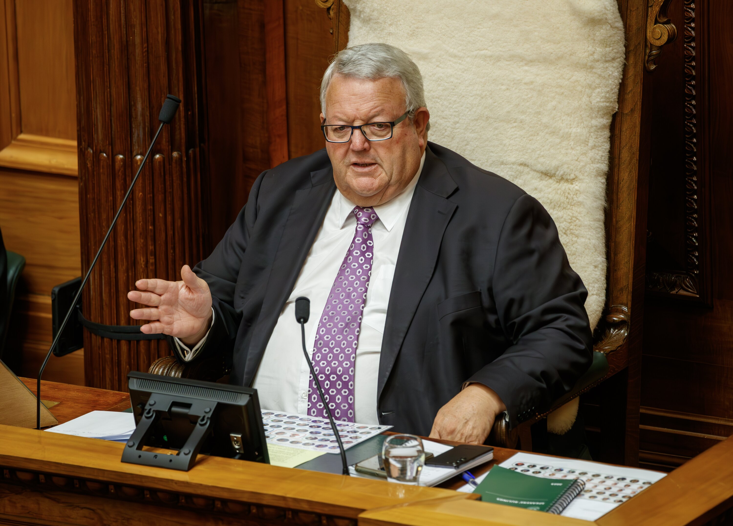 Parliament's Speaker Gerry Brownlee, pictured during Question Time in the House. Photo / Mark Mitchell