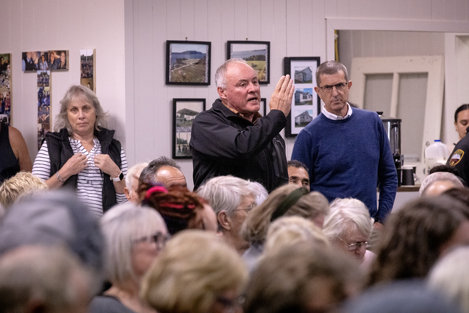 Rotoiti resident Kepa Morgan speaks at the community hui on the council's draft Long-term Plan. Photo / Andrew Warner