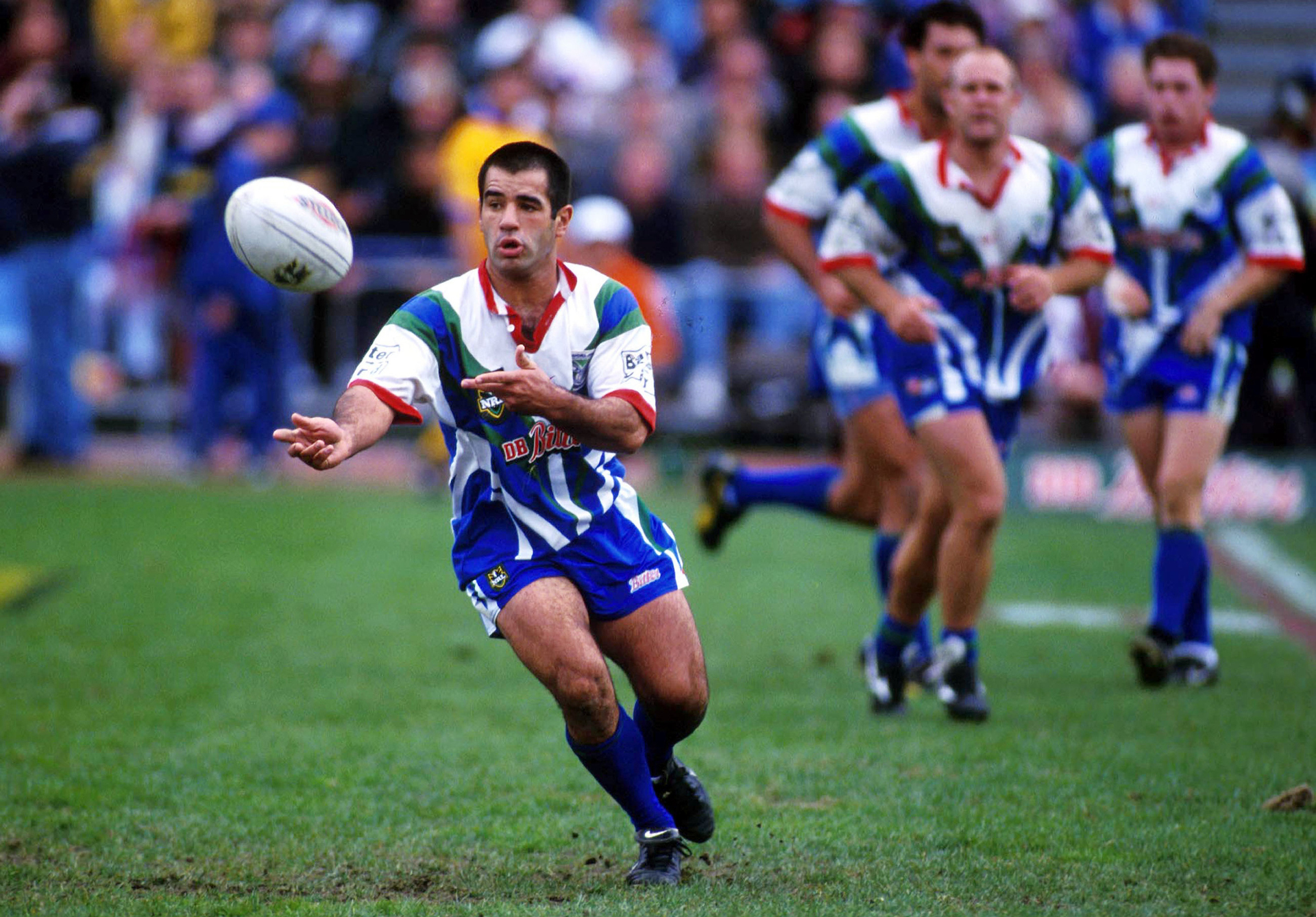 Warriors halfback Stacey Jones in action during the 1998 NRL season. Photo / Photosport