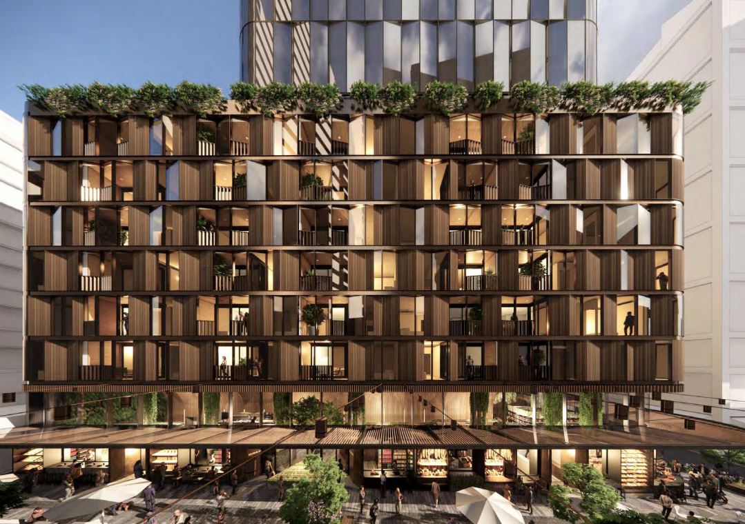 The project's facade, envisaged by architects for ICD. Photo / supplied