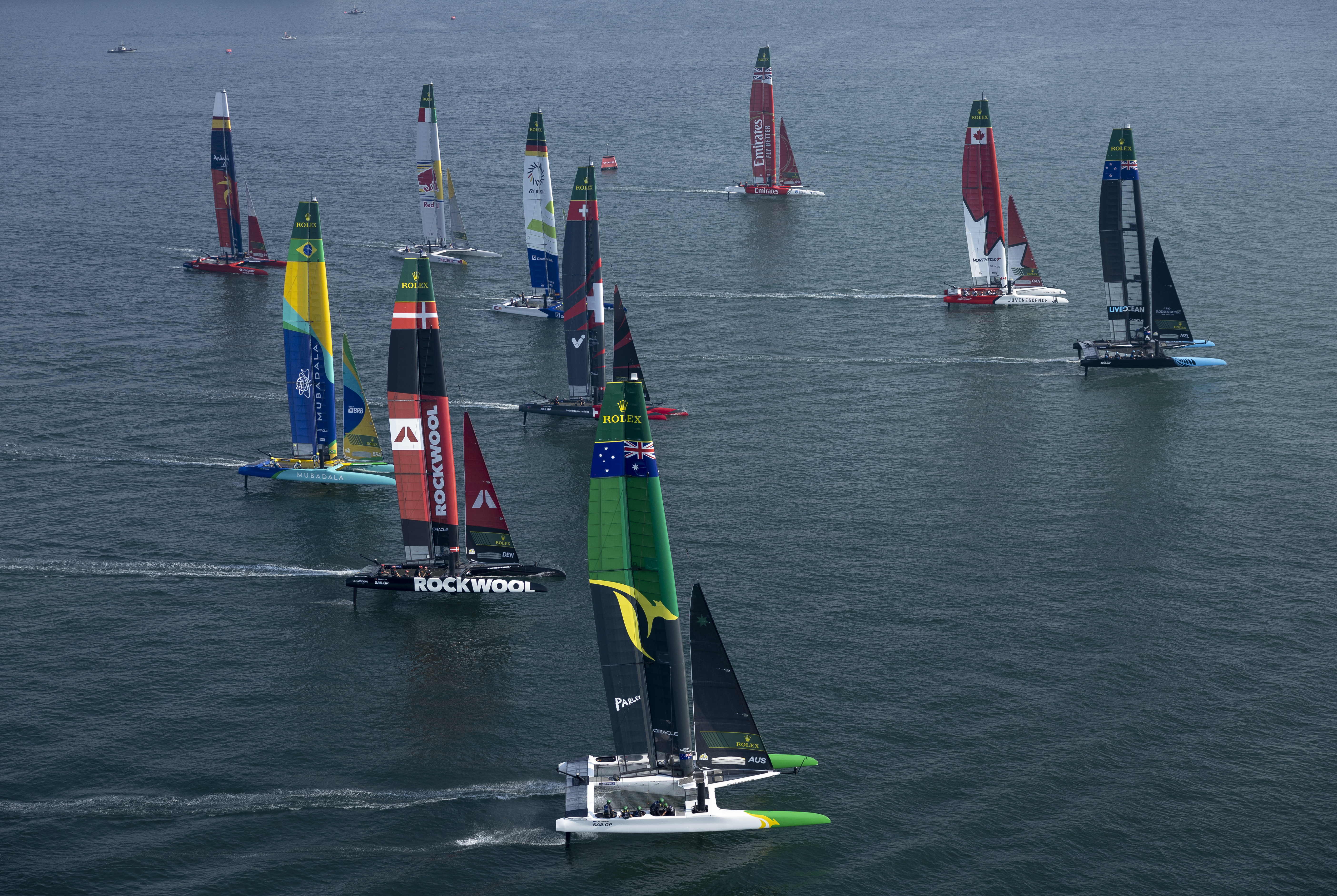 An expanded SailGP fleet will compete in Auckland on January 18-19. Photo / Simon Bruty, SailGP