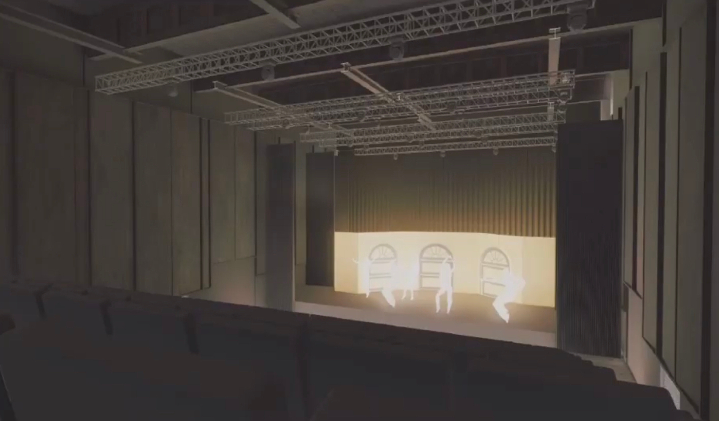 A concept image of the 300-seat black box theatre. Screenshot / Rotorua Lakes Council