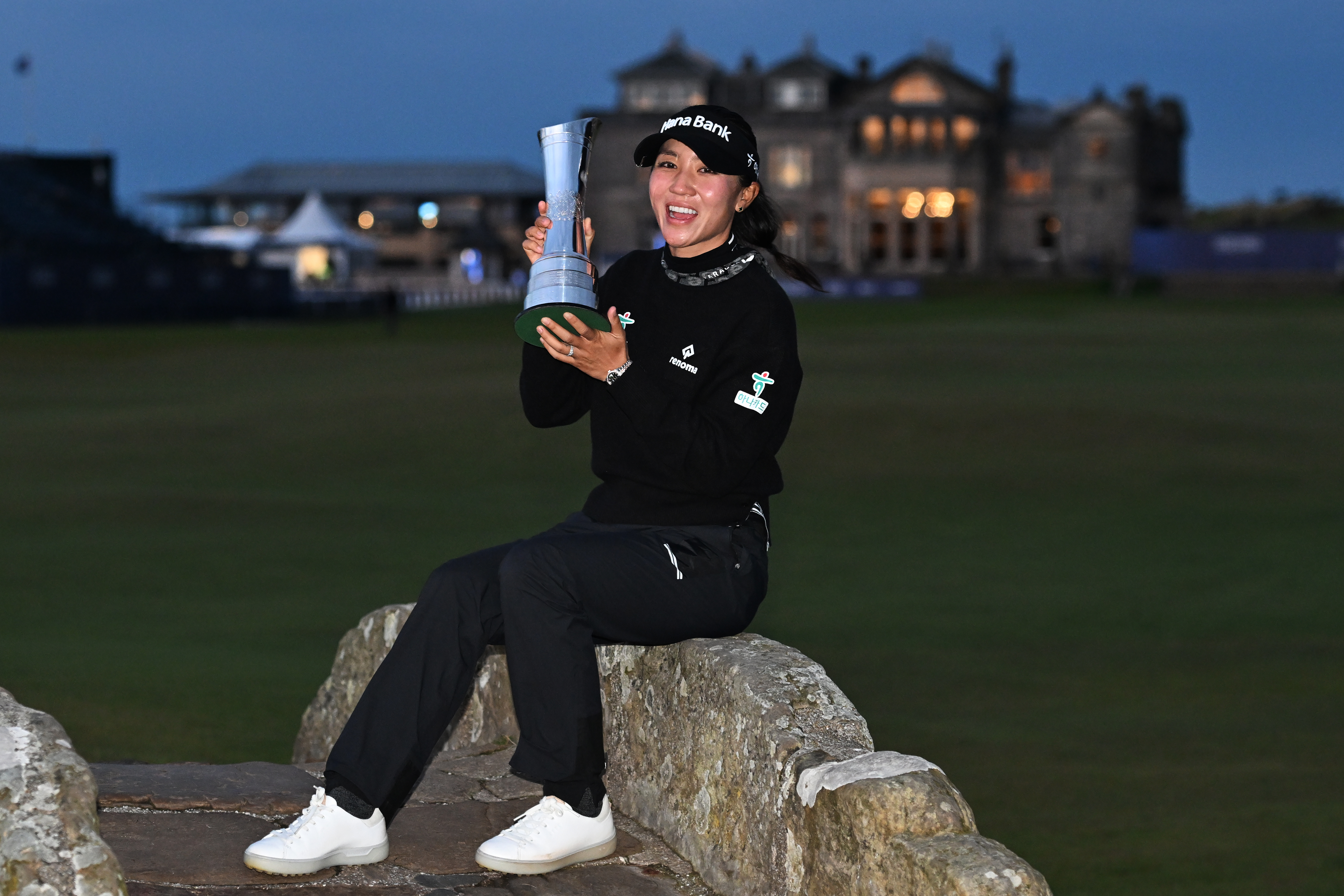 Champion! Lydia Ko poses with the AIG Women's Open trophy in St Andrews, Scotland. Photo / Getty Images