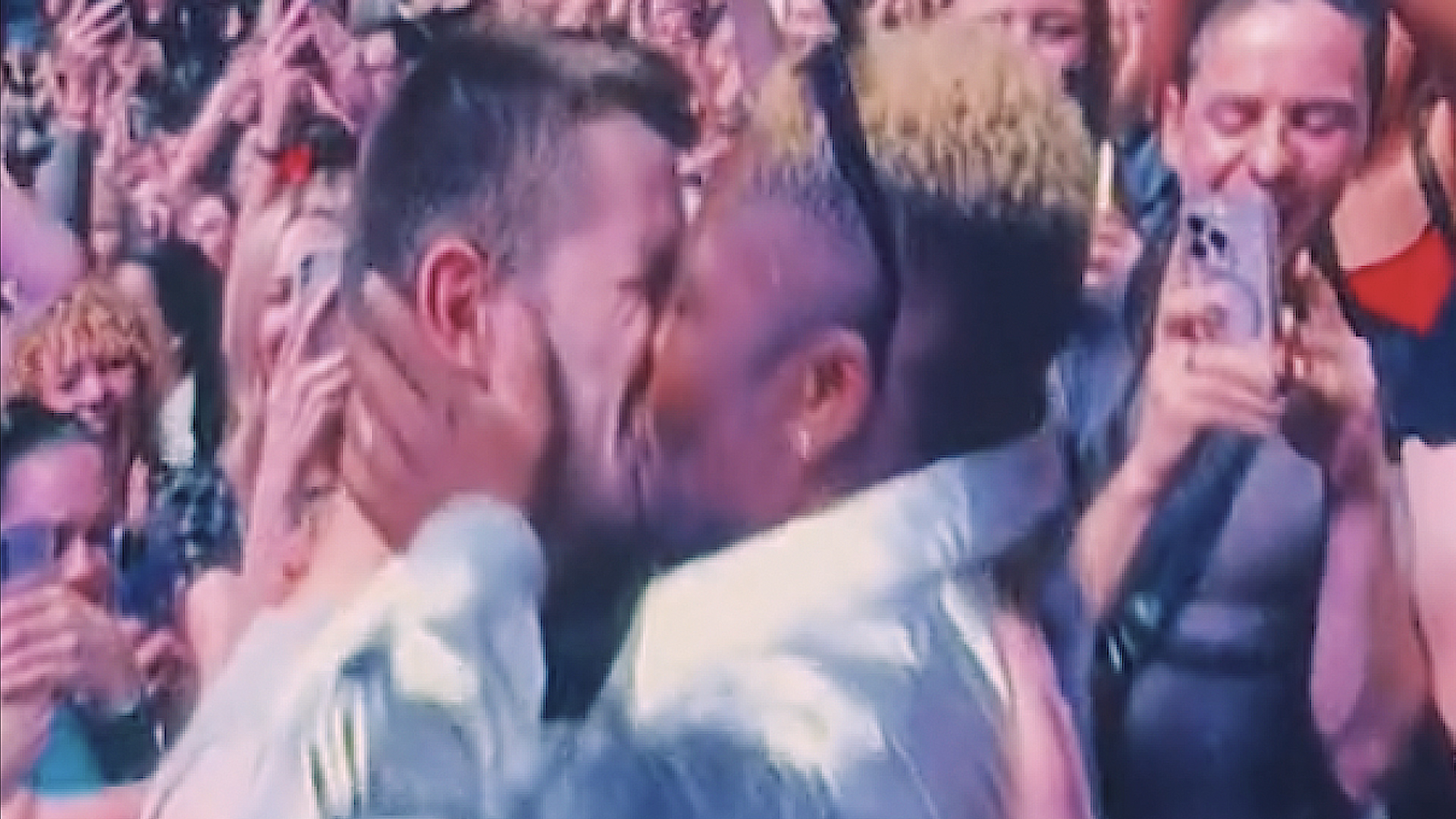 The two shared a kiss after the monumental moment. Photo / Supplied