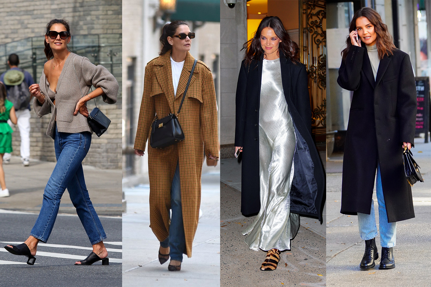 Assistant fashion editor Rosie Herdman finds inspiration in Katie Holmes' new wardrobe direction. Photos / Getty Images