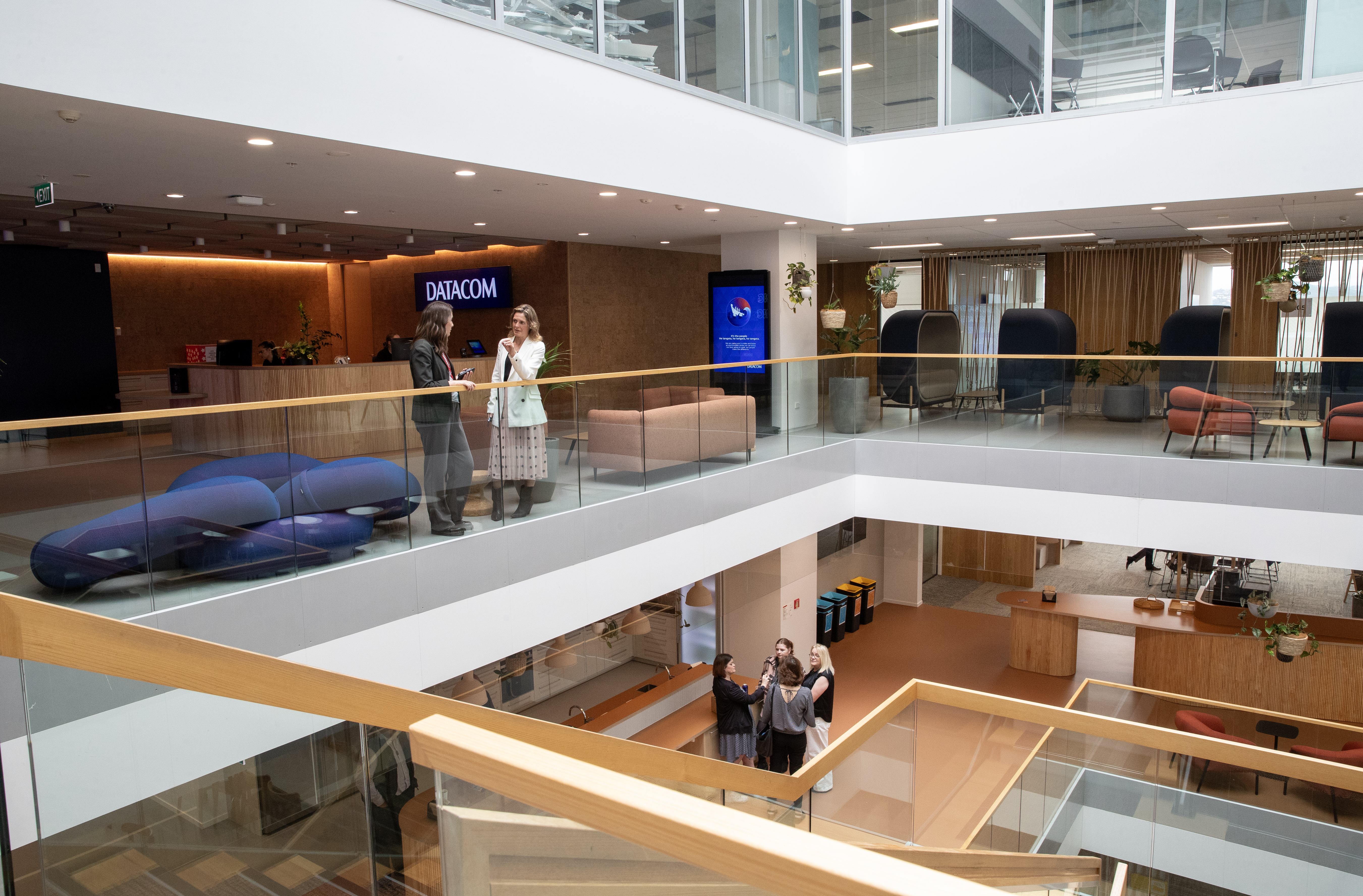 The foyer at Datacom’s new office space in the Asteron Centre. Photo / Mark Mitchell