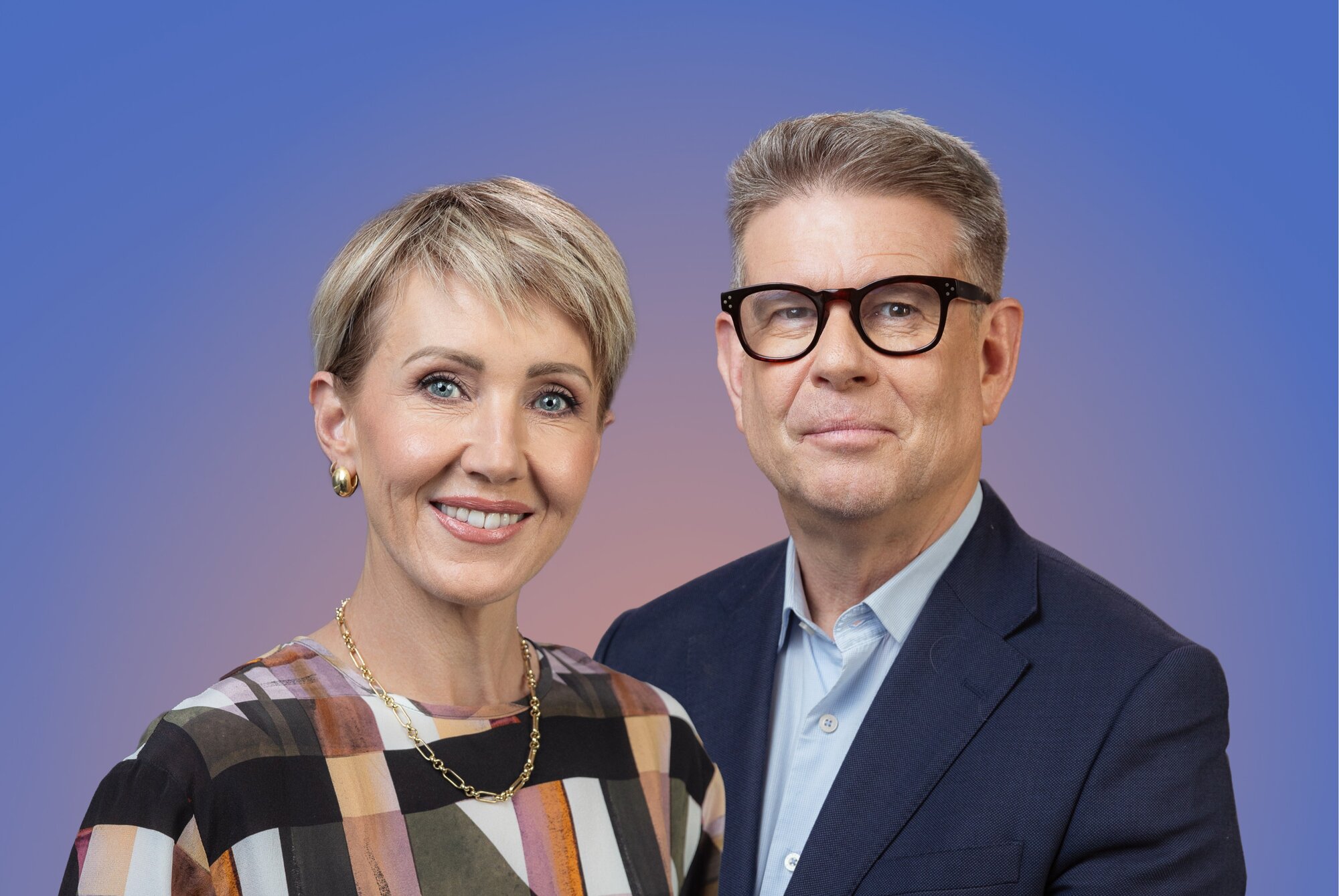 Morning Report hosts Ingrid Hipkiss and John Campbell.