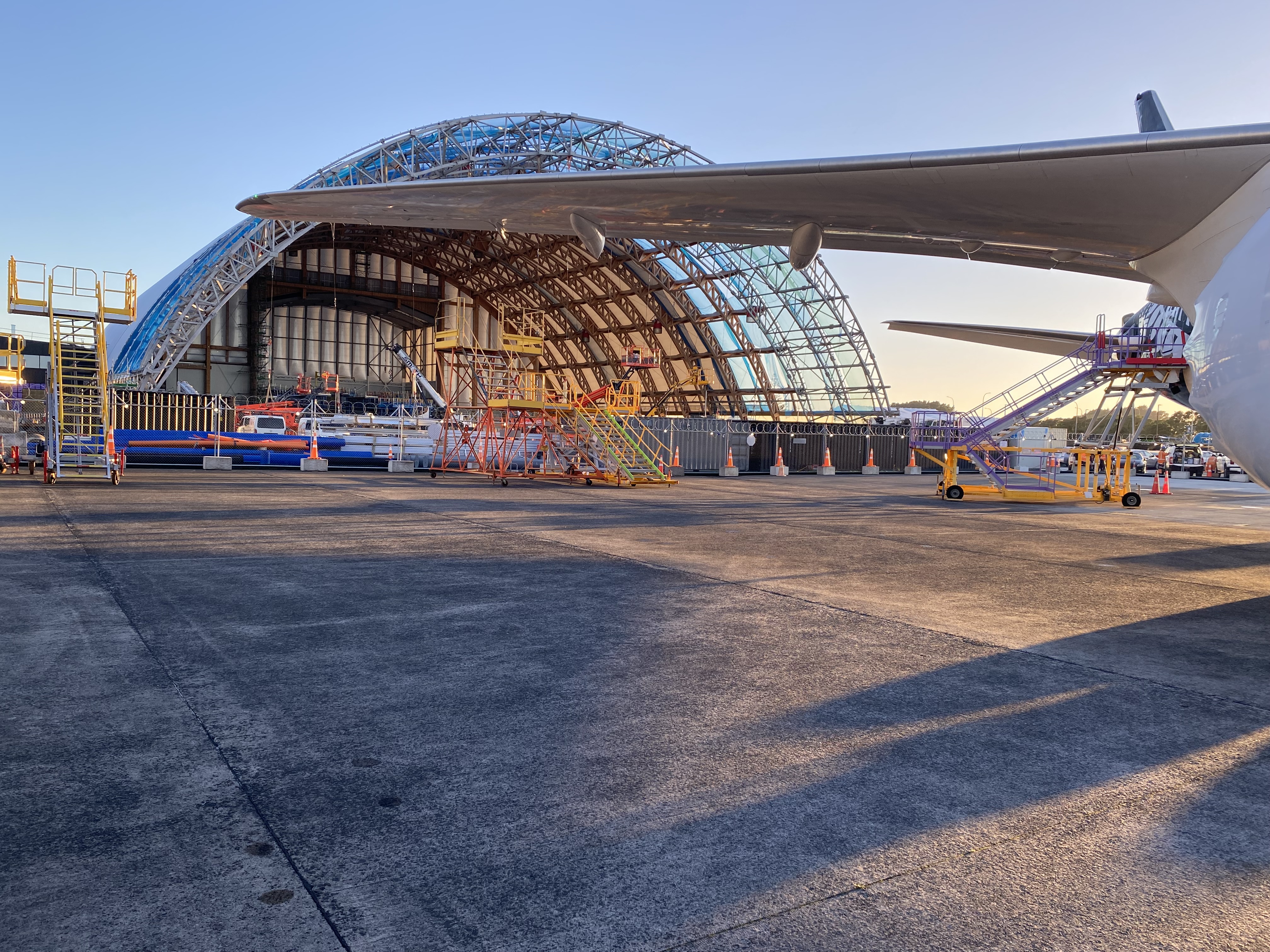 Hangar 4 under construction at Auckland Airport. Photo / John Weekes