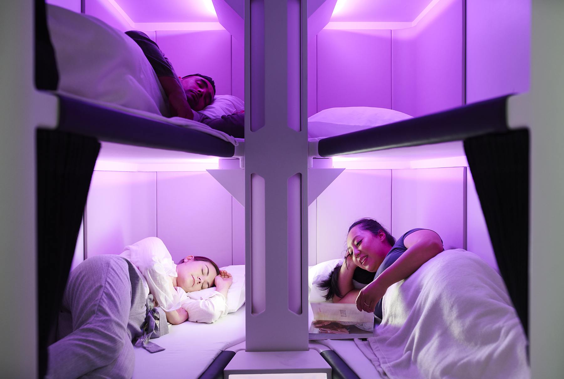 The Air NZ Skynest will allow six economy passengers to sleep in the skies.