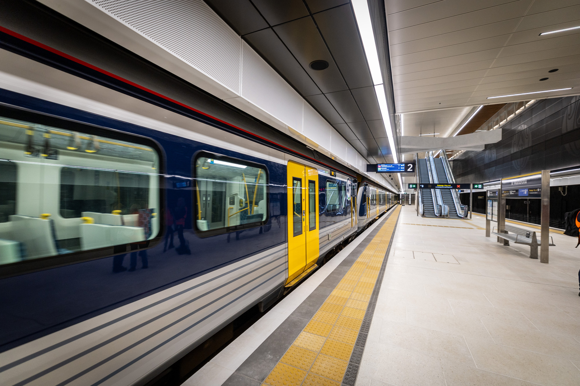 Network-wide City Rail Link timetable testing was completed this morning before opening to the public later this year. Photo / Michael Craig