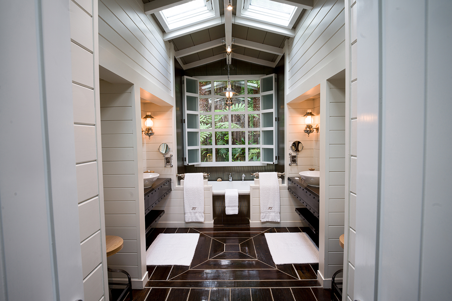 The bathroom in the Junior Lodge Suite. Photo / Supplied