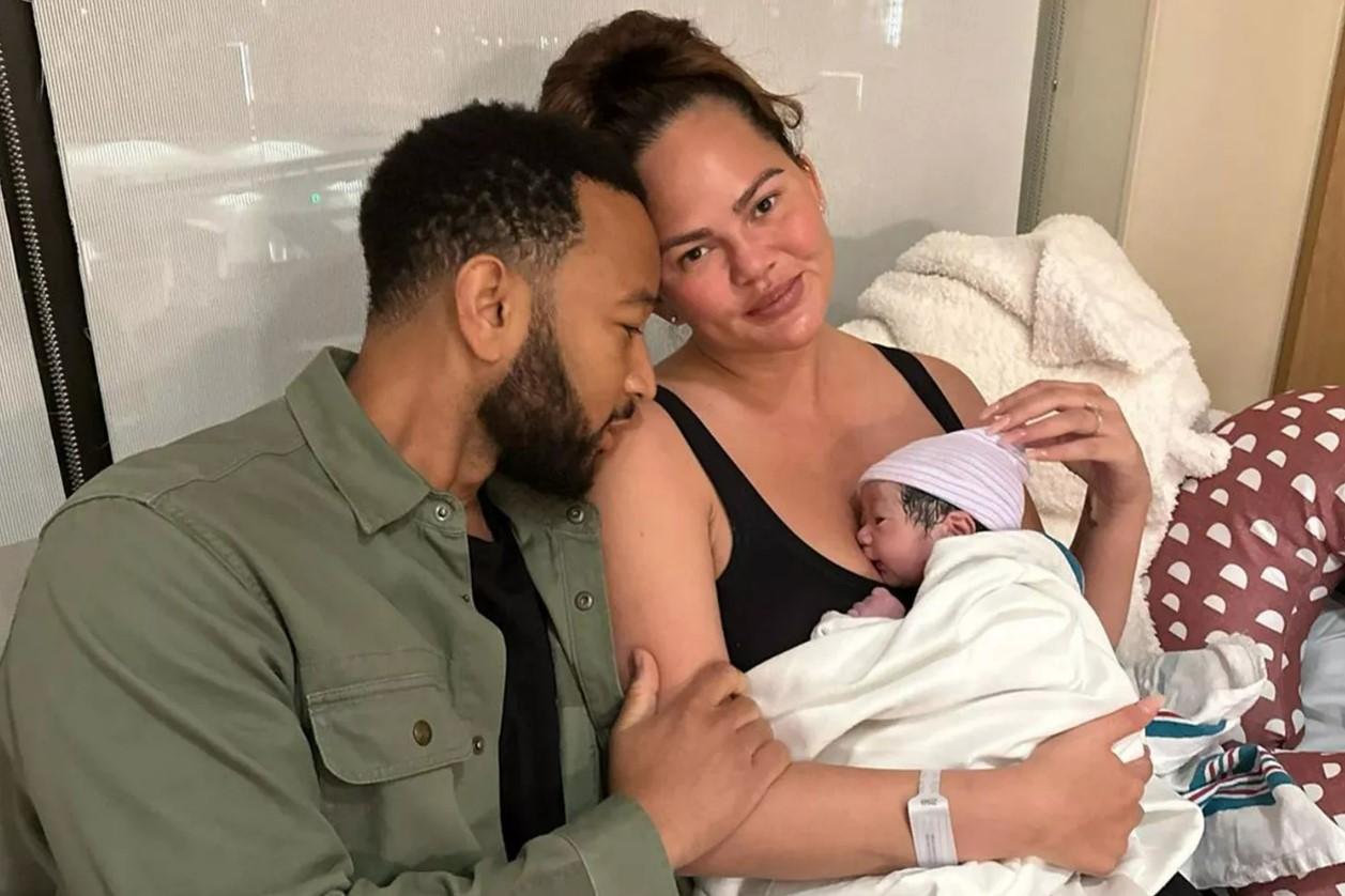 John Legend and Chrissy Teigen welcomed their fourth child, Wren. Photo / Instagram