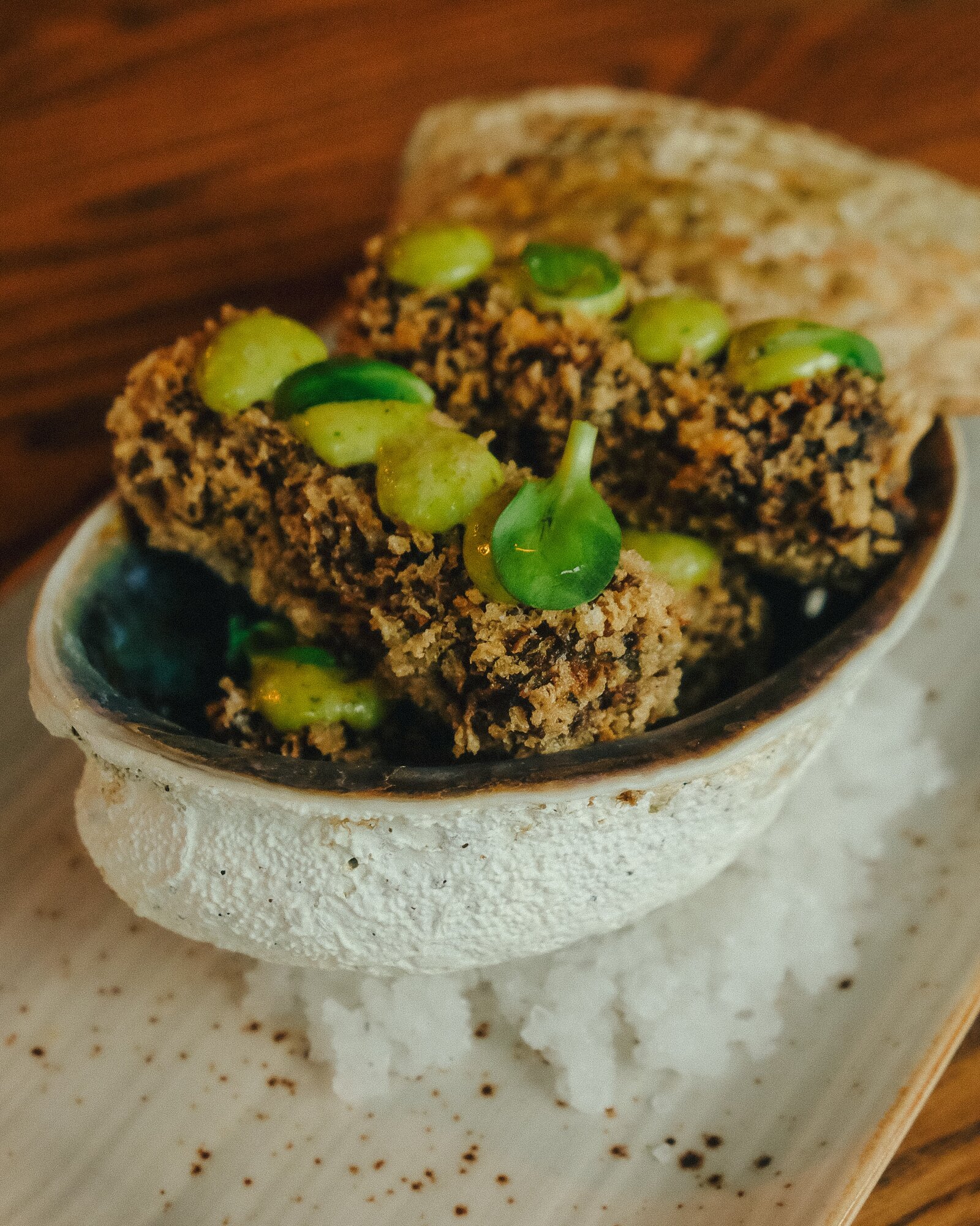 Venison and pork belly croquettes.