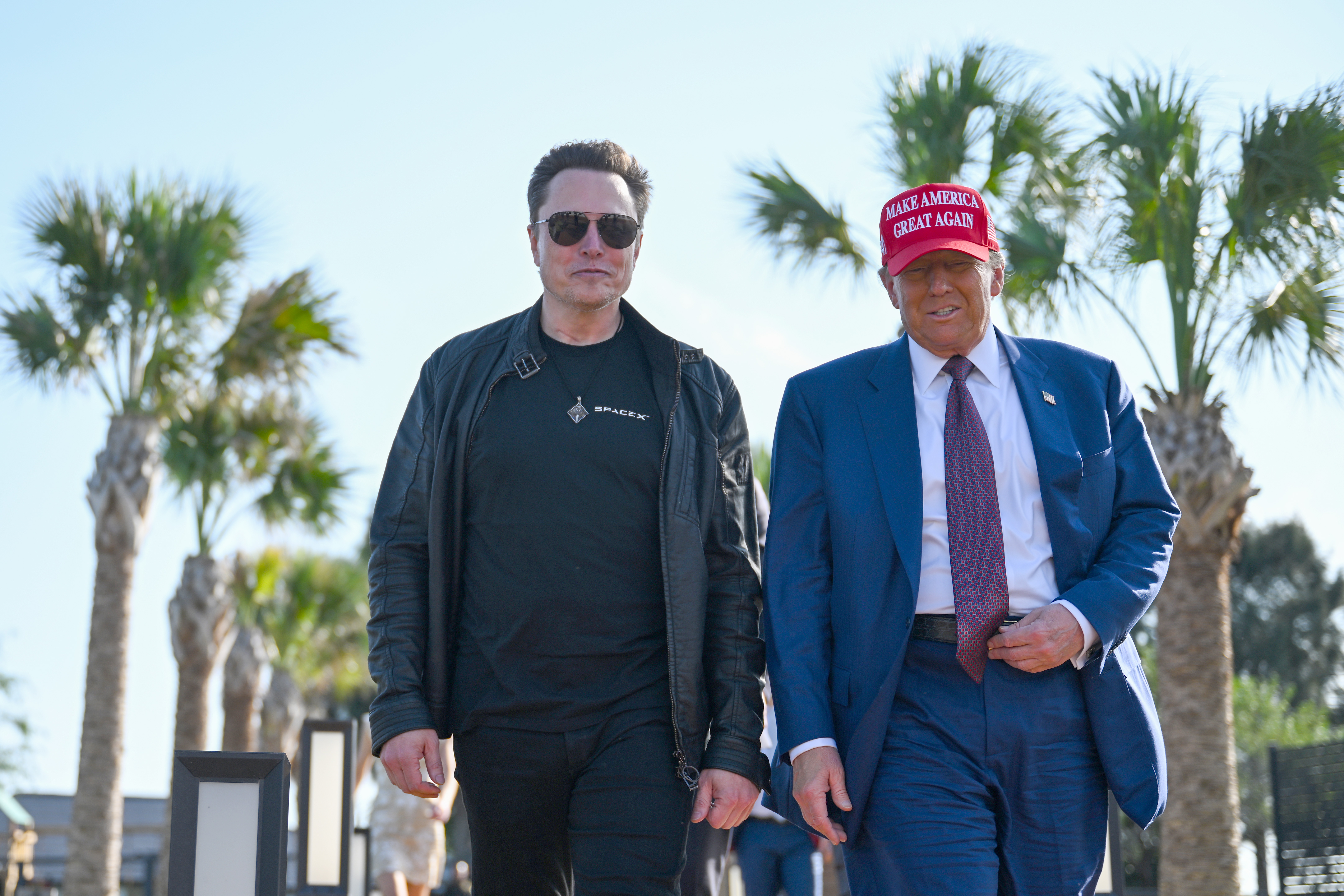 Elon Musk invited Donald Trump to watch a test flight of his SpaceX company on Tuesday in a sign of ever-closer ties between the pair. Photo / Getty Images