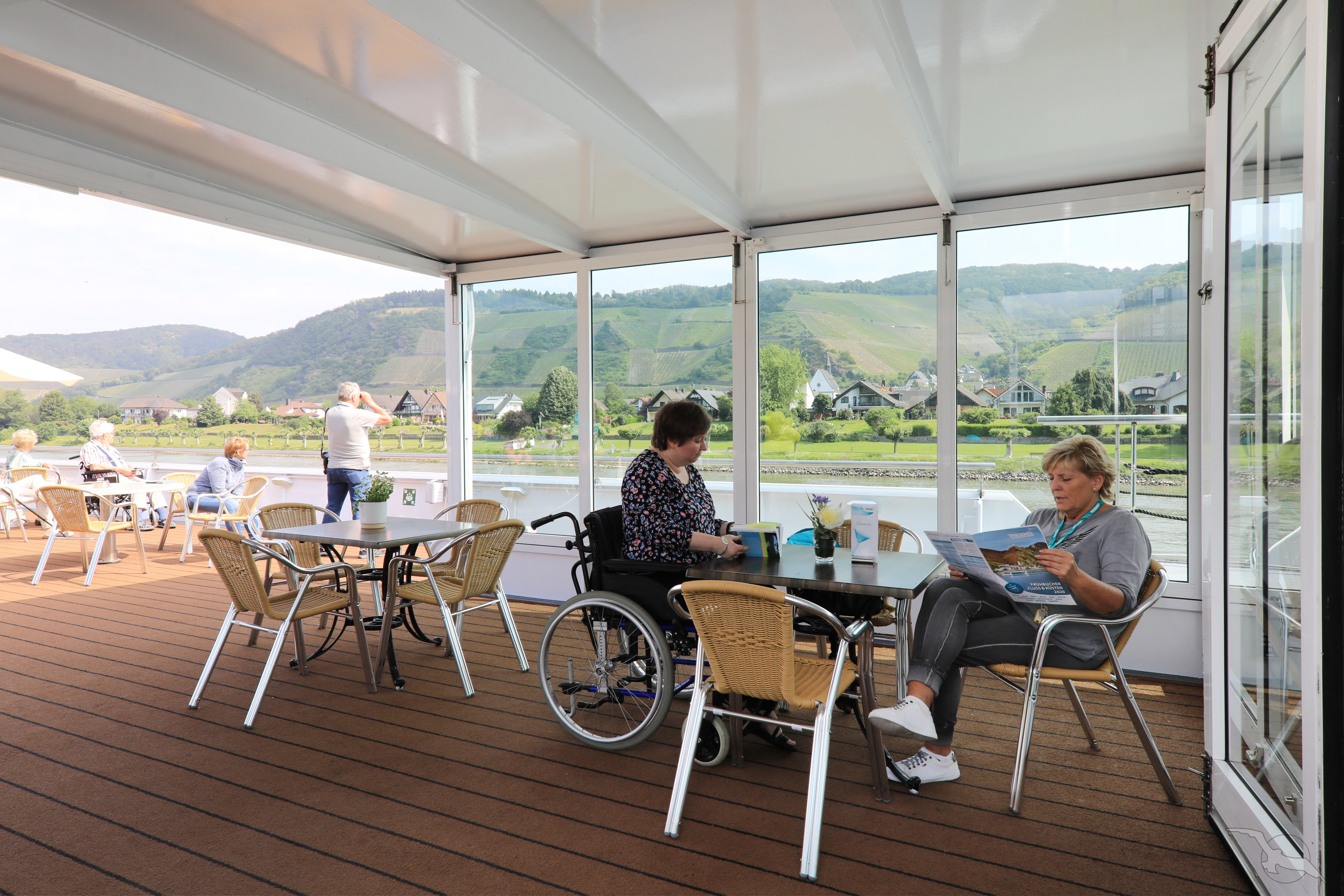 European river cruising is wheelchair accessible onboard The MS Viola. Photo / Supplied