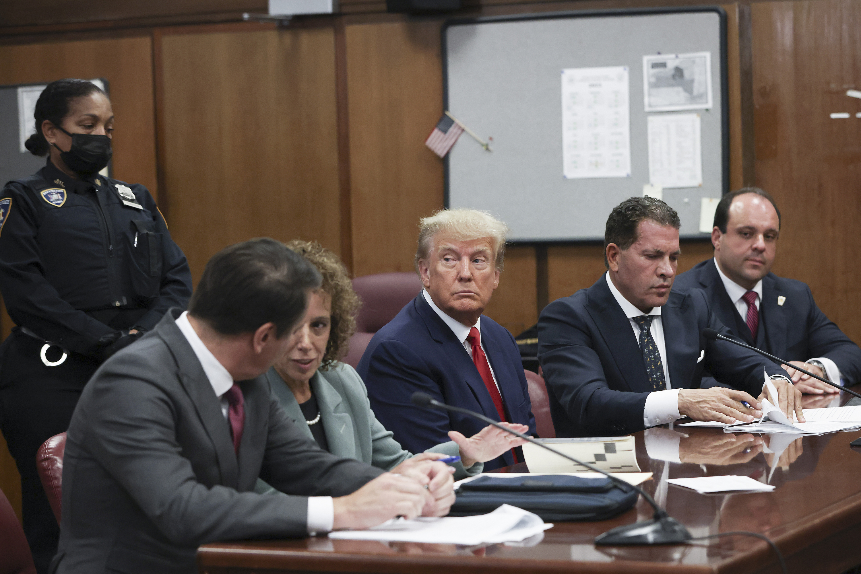 Trump’s arraignment in New York, April 4, 2023. Photo / Getty Images