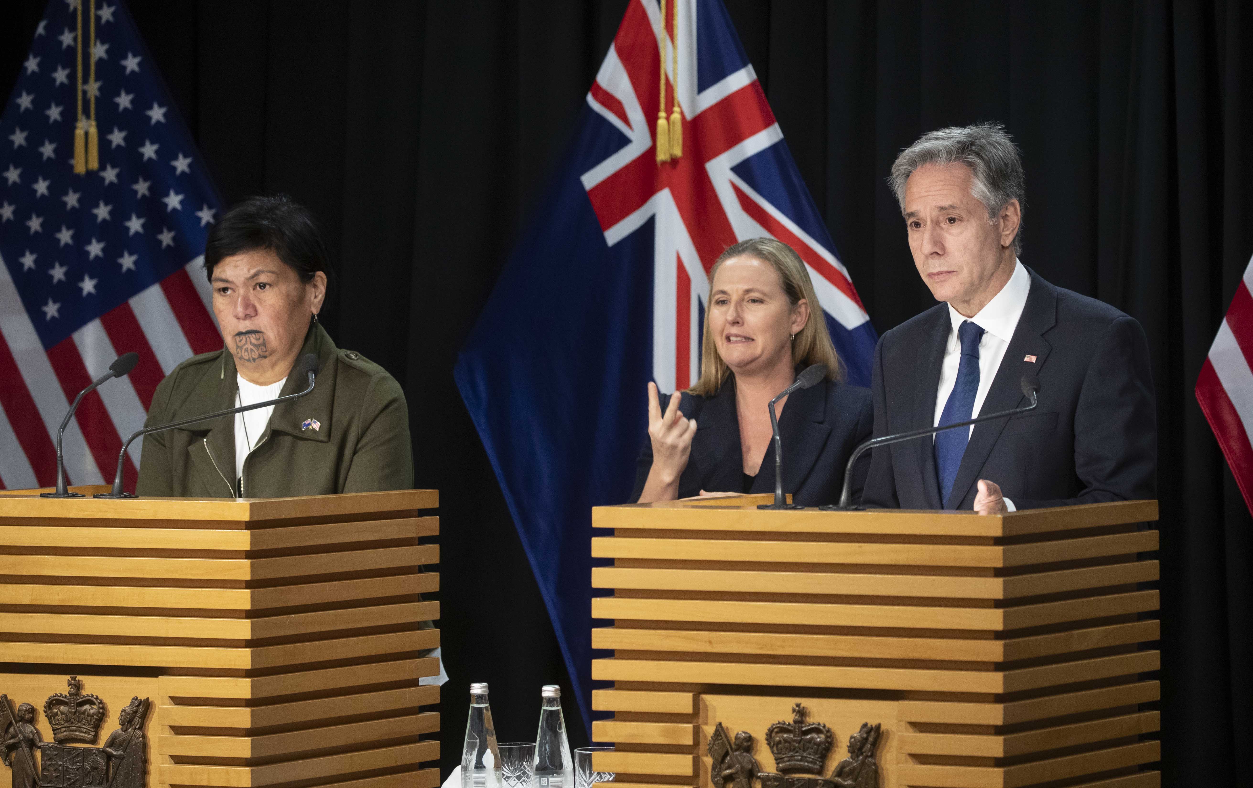 Nanaia Mahuta with US Secretary of State Antony Blinken during their joint press conference last month. Photo / Mark Mitchell