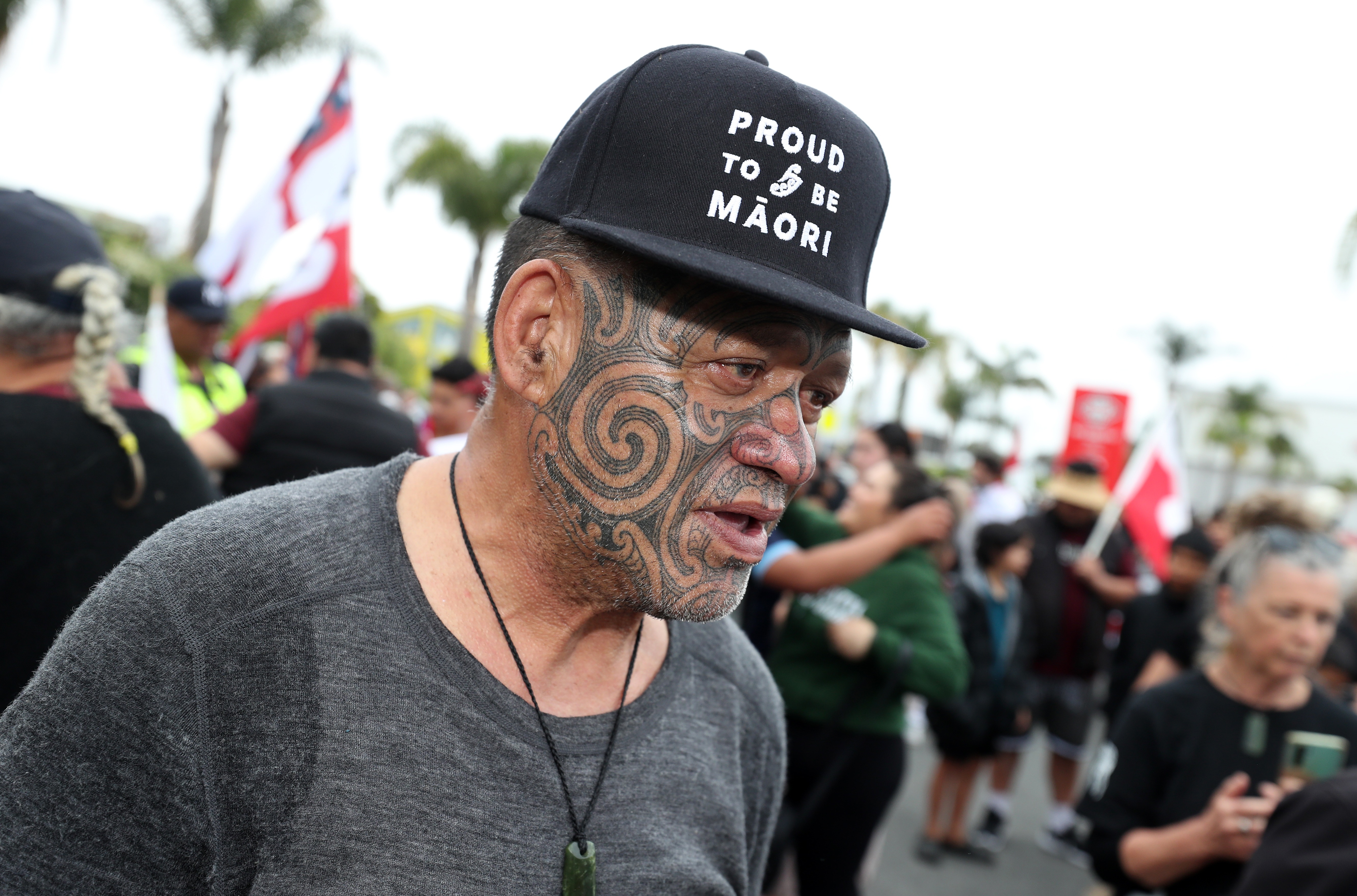 Kaumātua Tohe Ashby participated in the protest in Whangārei. Photo / Michael Cunningham