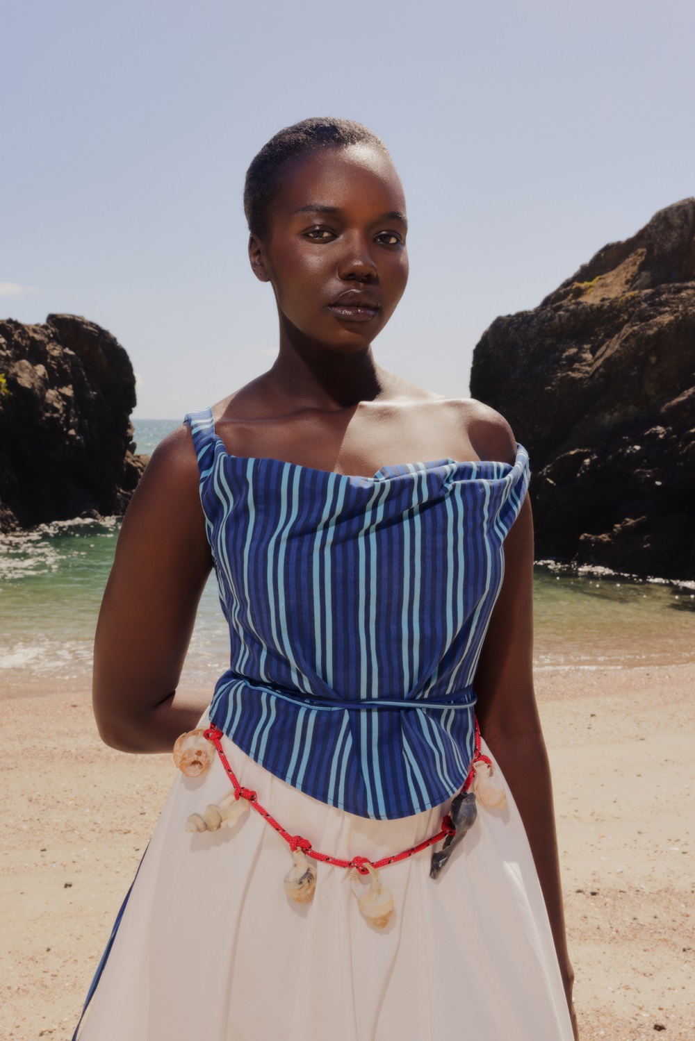 A reworked Riel top styled in Viva's summer 2024 shoot. Photo / Apela Bell